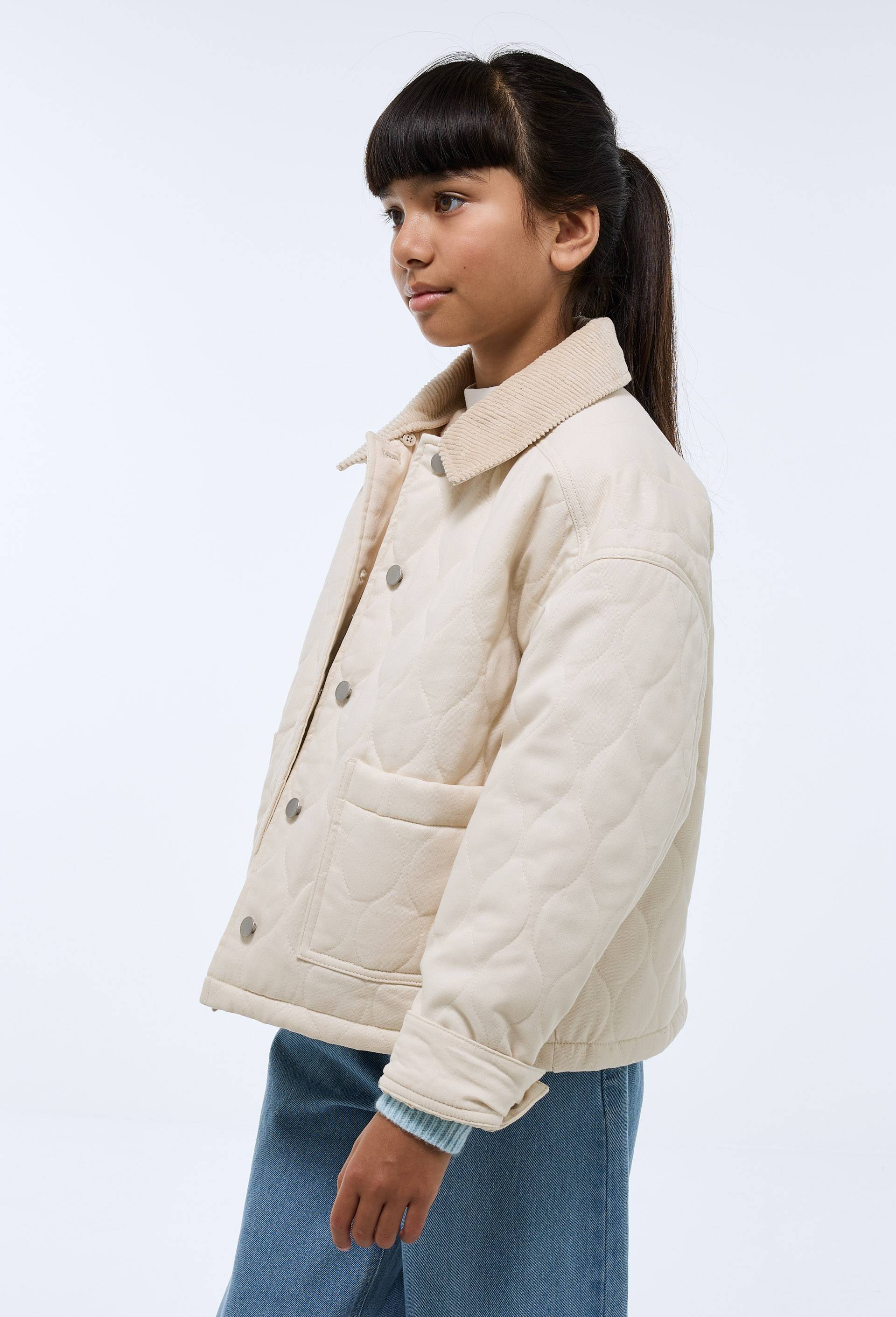 Veste matelass&eacute;e en coton, Beige clair, large image number 1