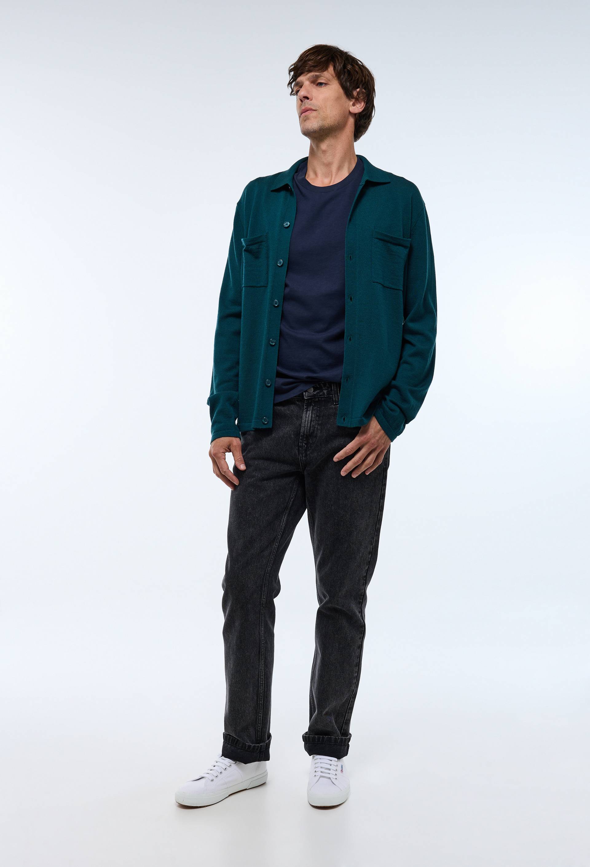 Gilet col polo en laine mérinos - MONOPRIX - Modalova