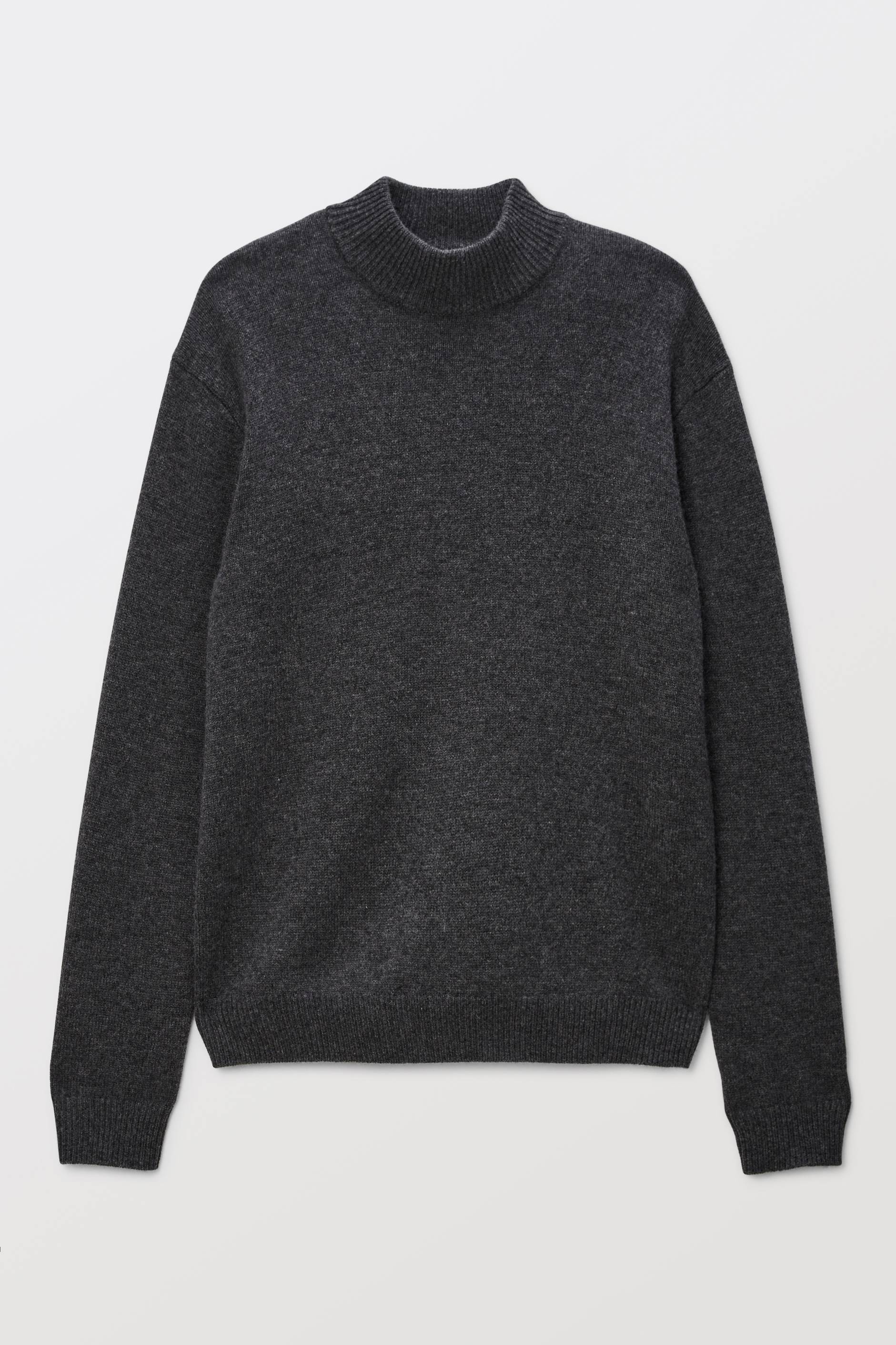 Pull col montant en laine et cachemire, Gris fonc&eacute;, large image number 3