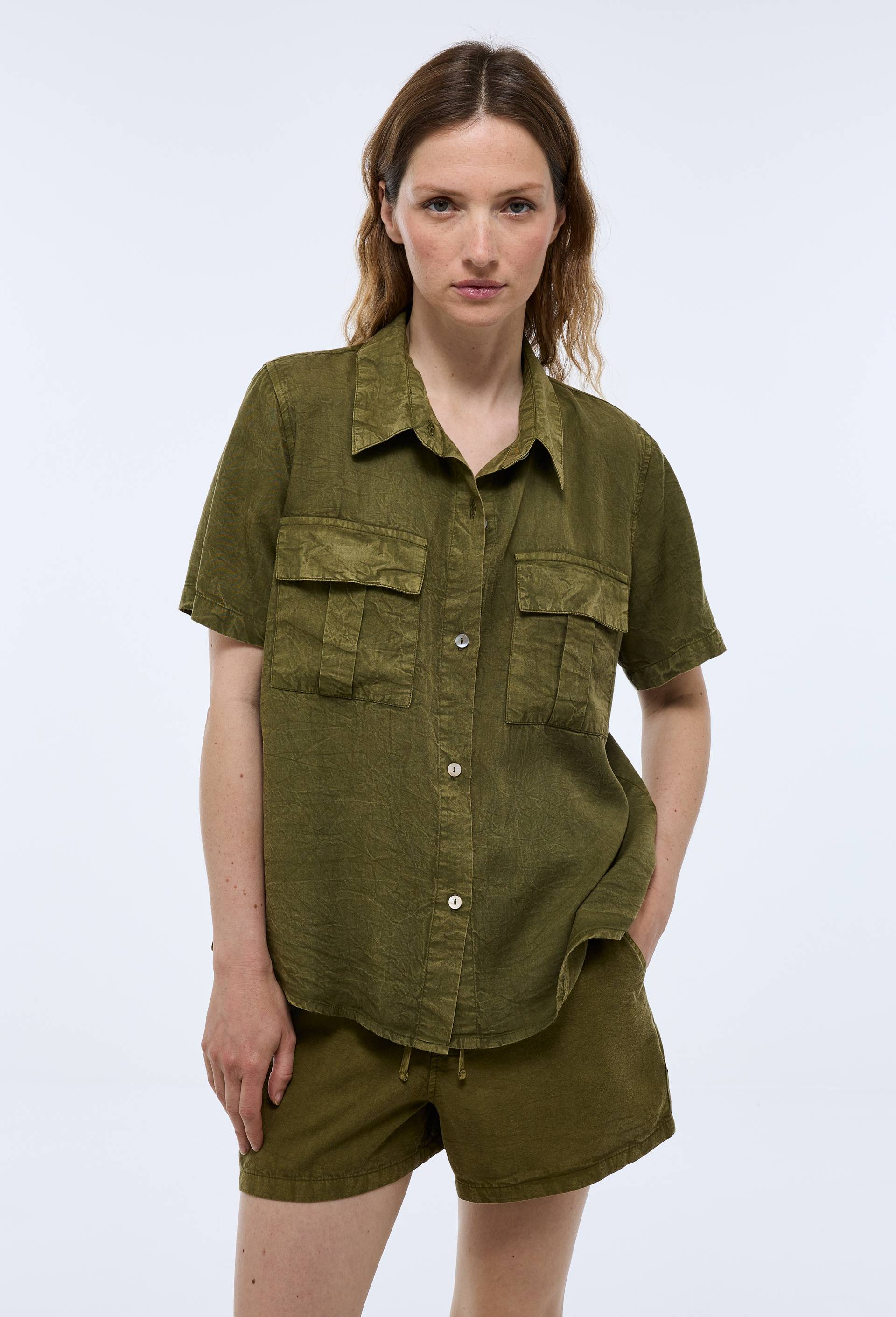 Chemise de plage, Vert foncé, swatch image