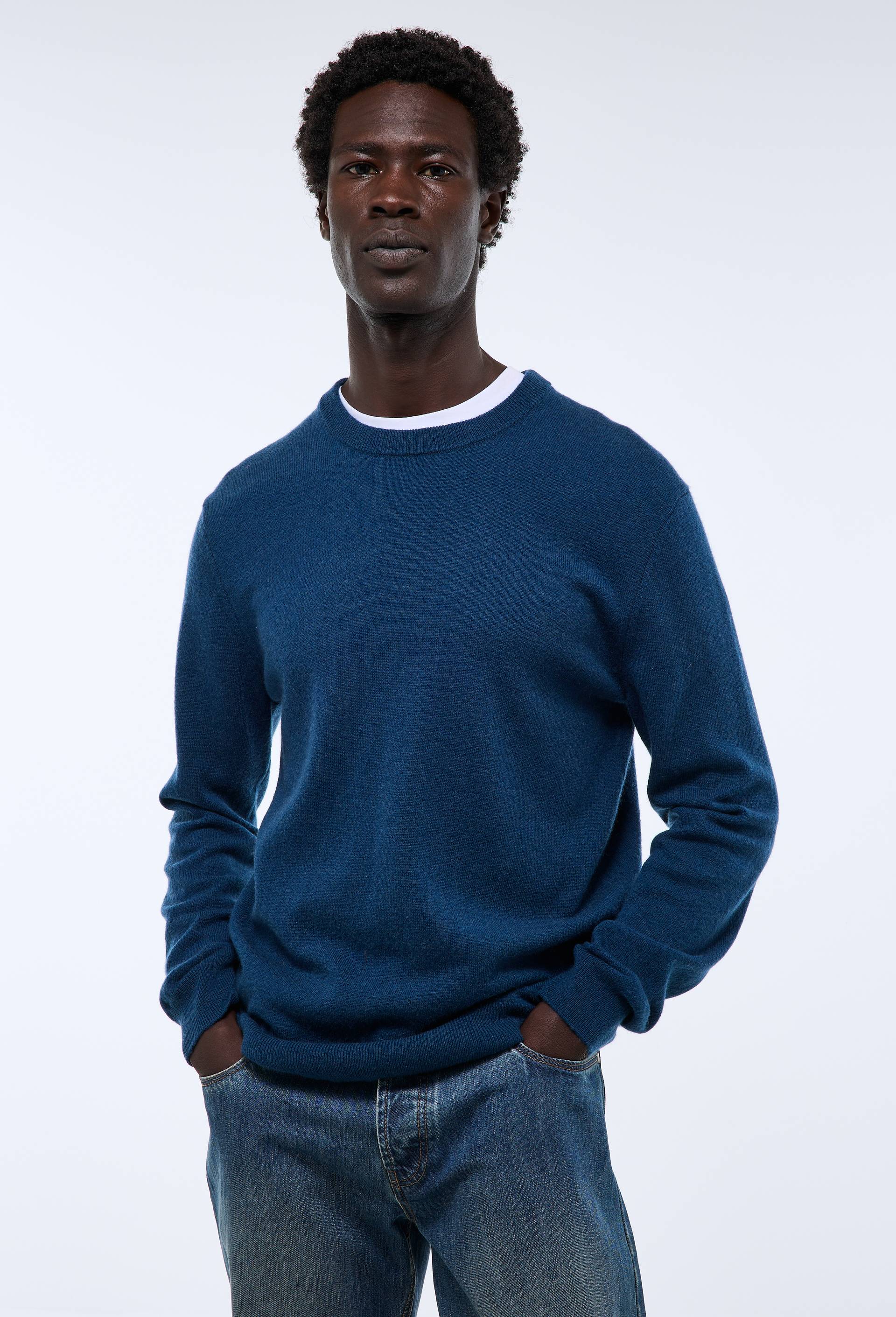 Pull col rond en mélange laine et cachemire - MONOPRIX - Modalova