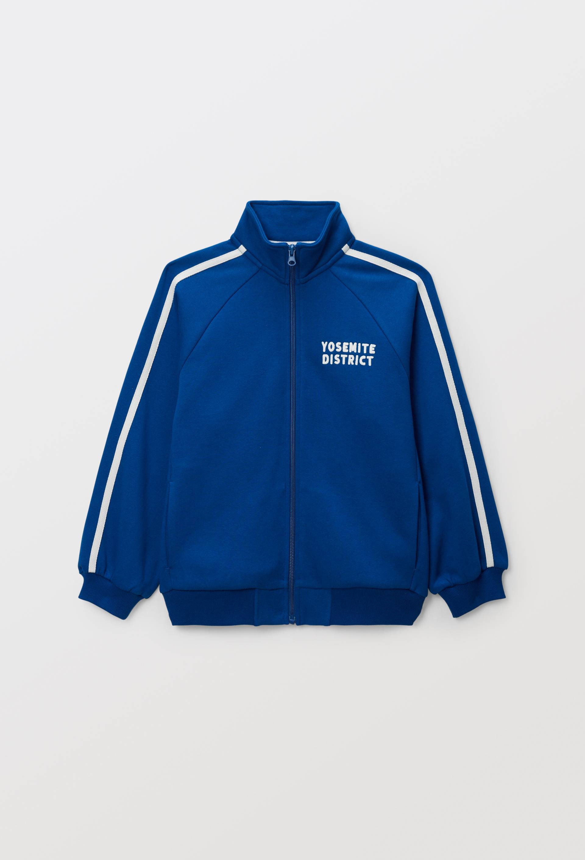 Veste de sport en molleton en coton, Bleu, large image number 1.0