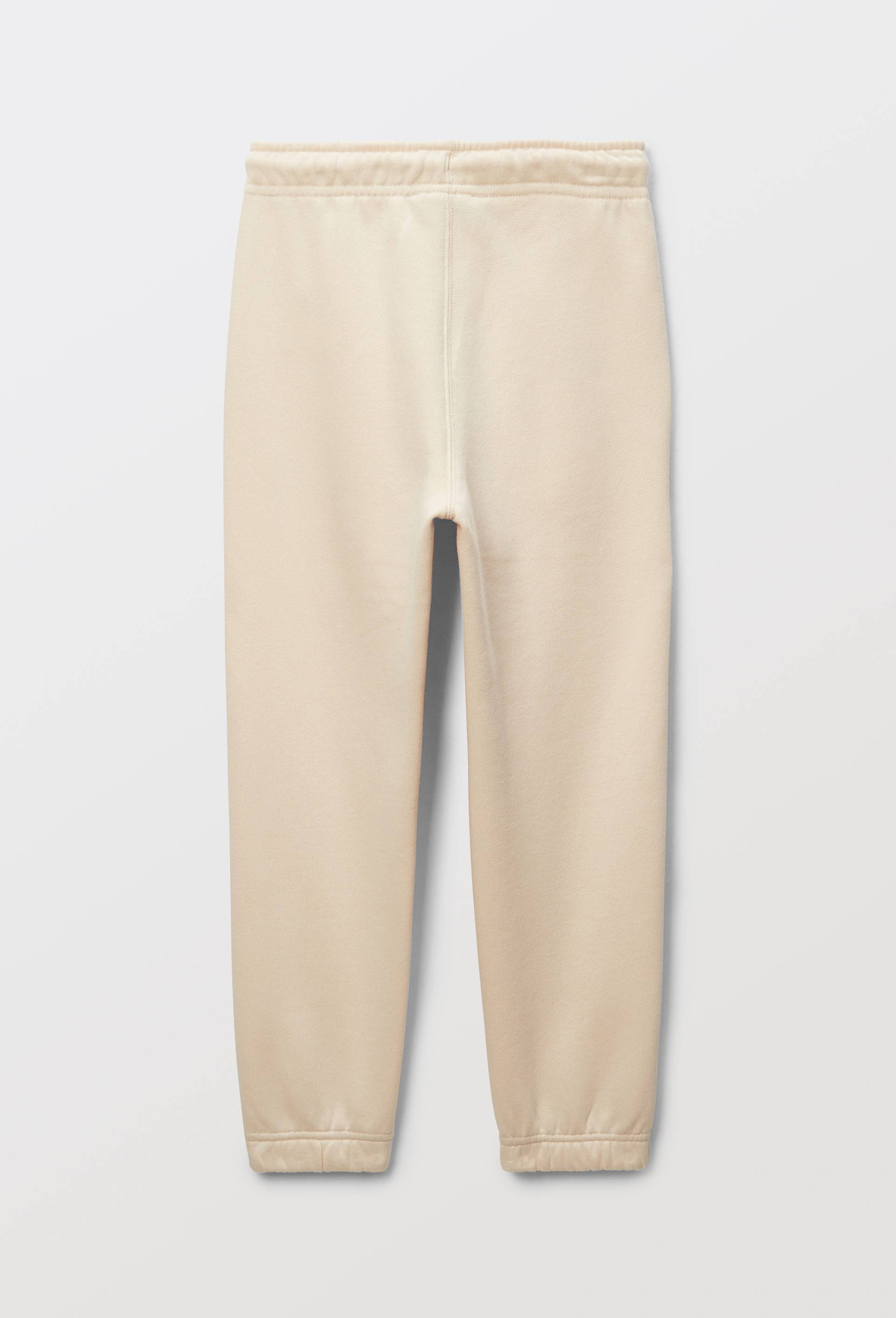 Jogging en molleton uni en coton BIO GOTS, Beige clair, large image number 1.0