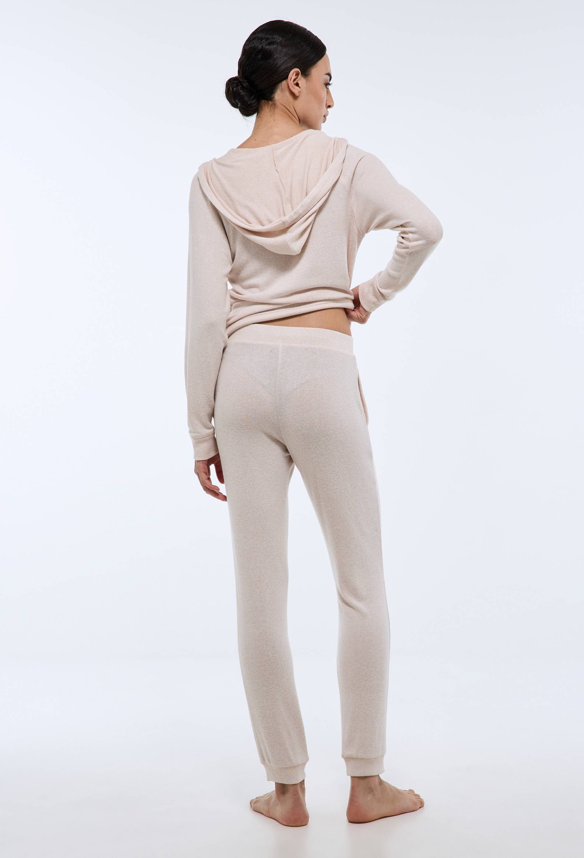 Pantalon droit uni tout doux, Beige, large image number 1