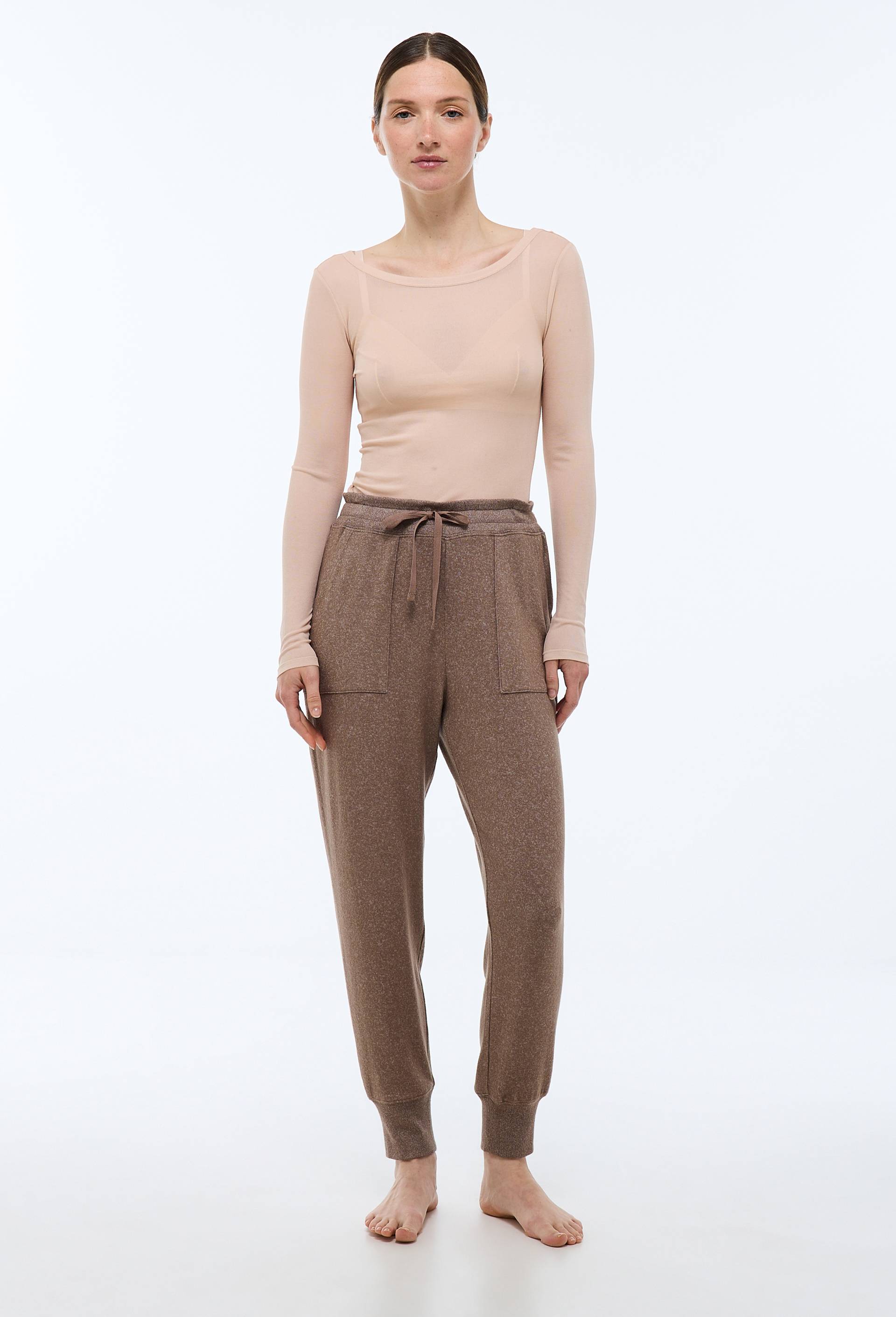 Pantalon jogging doux et l&eacute;ger, Beige, large image number 0