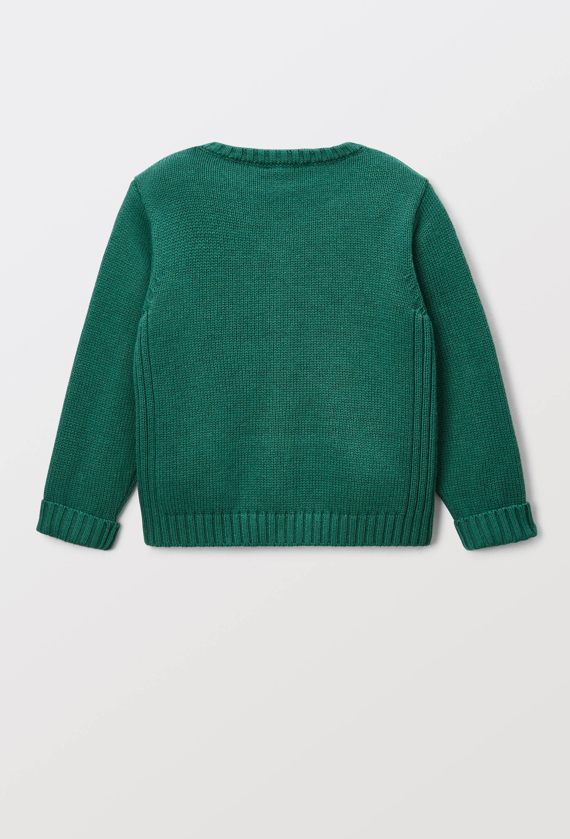 Cardigan tricot contenant du coton, Vert, large image number 1.0