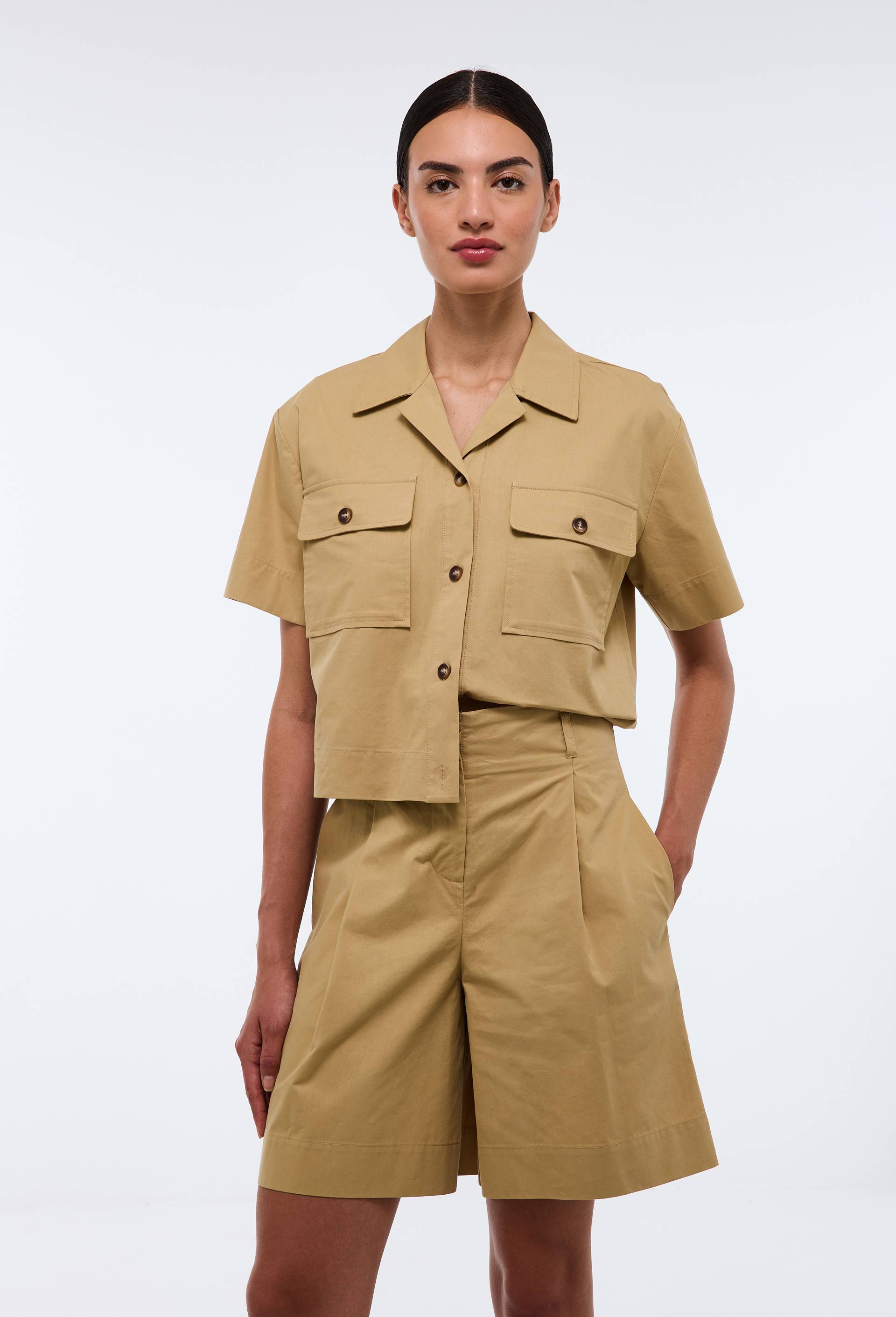 Short en coton, Beige, large image number 1