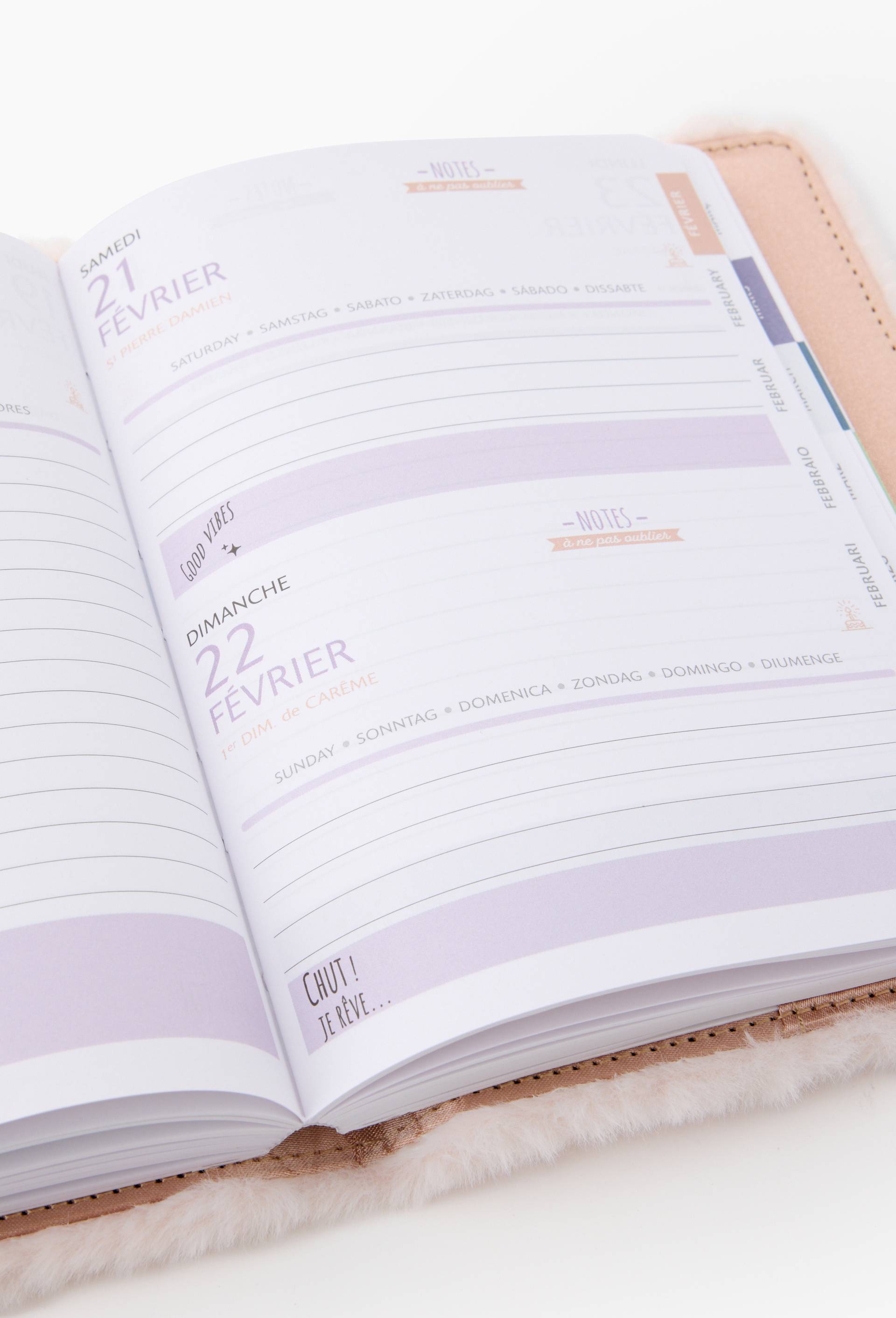 Agenda scolaire Monoprix 17 x 12cm, Rose clair, large image number 1.0