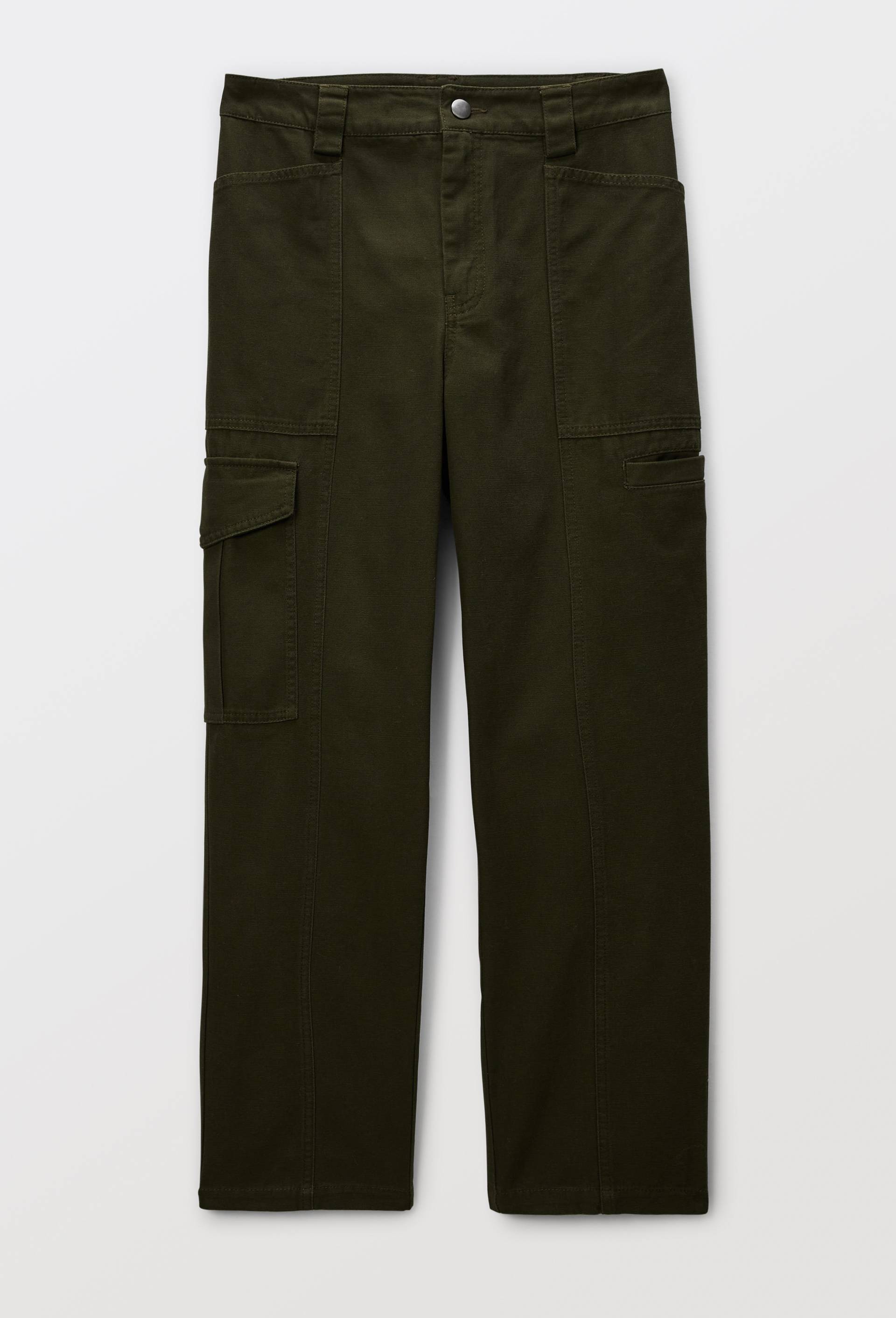 Pantalon &agrave; poches en coton, Vert fonc&eacute;, large image number 2.0