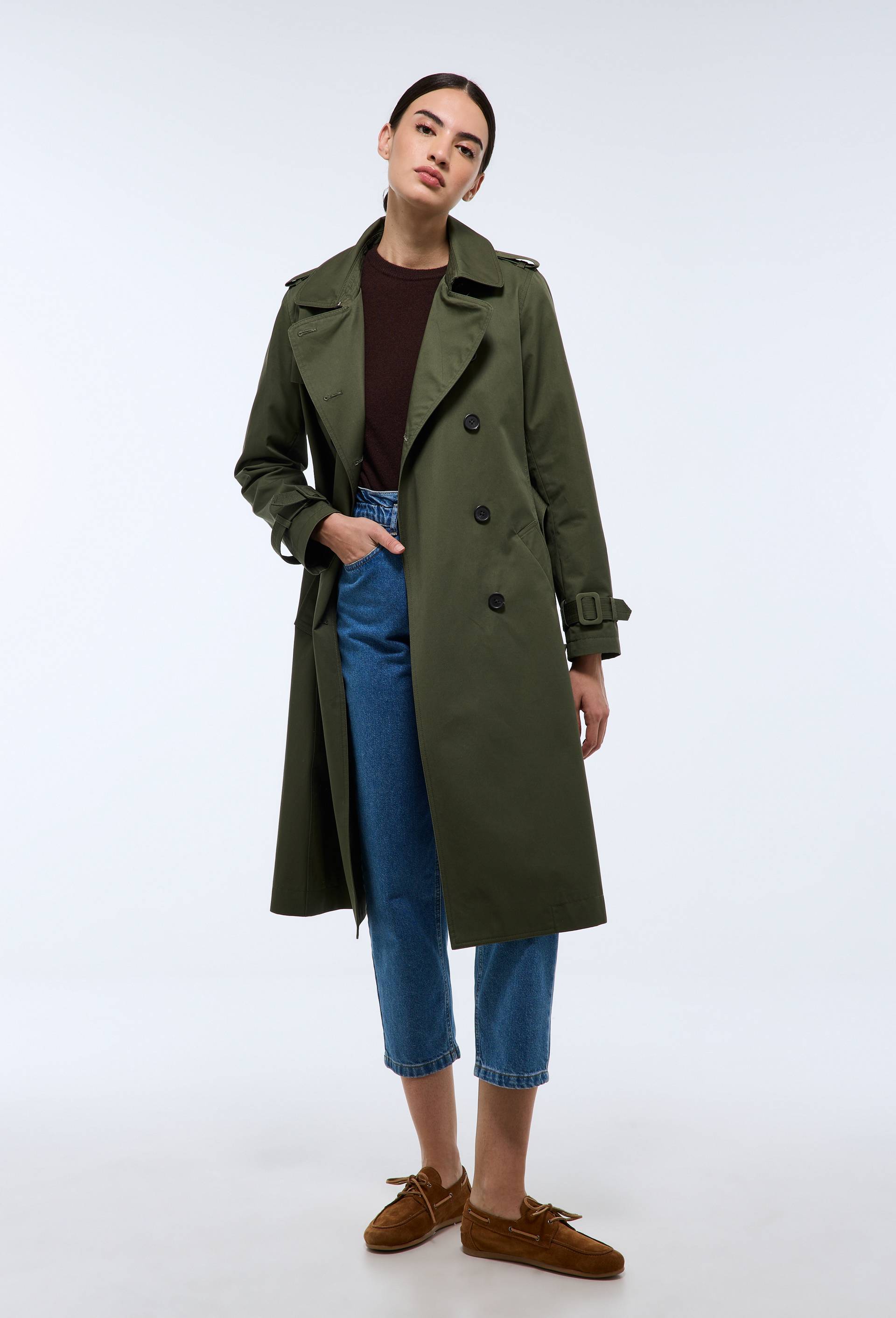 Trench ceinturé en coton