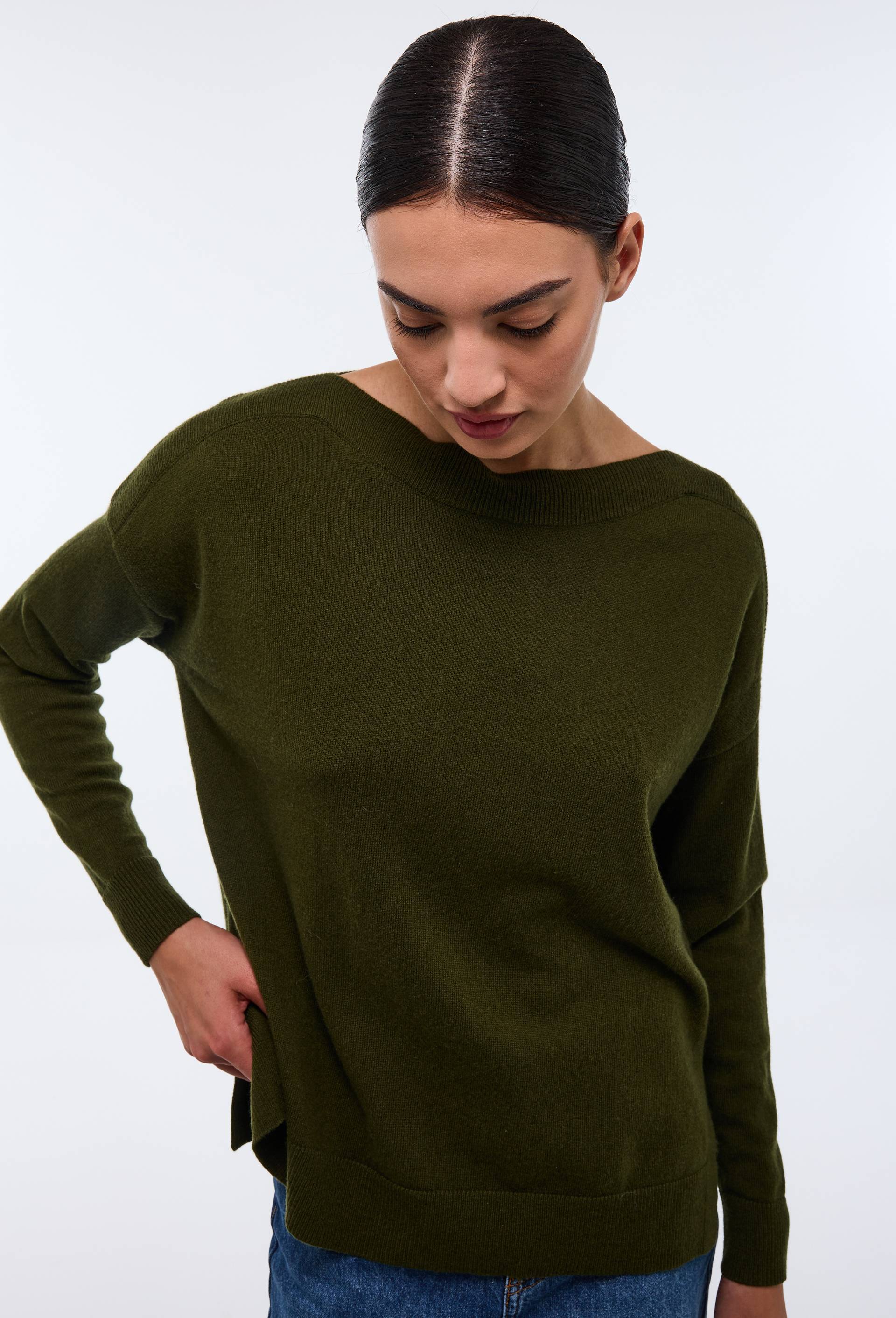 Pull col bateau contenant de la laine et du cachemire - MONOPRIX - Modalova