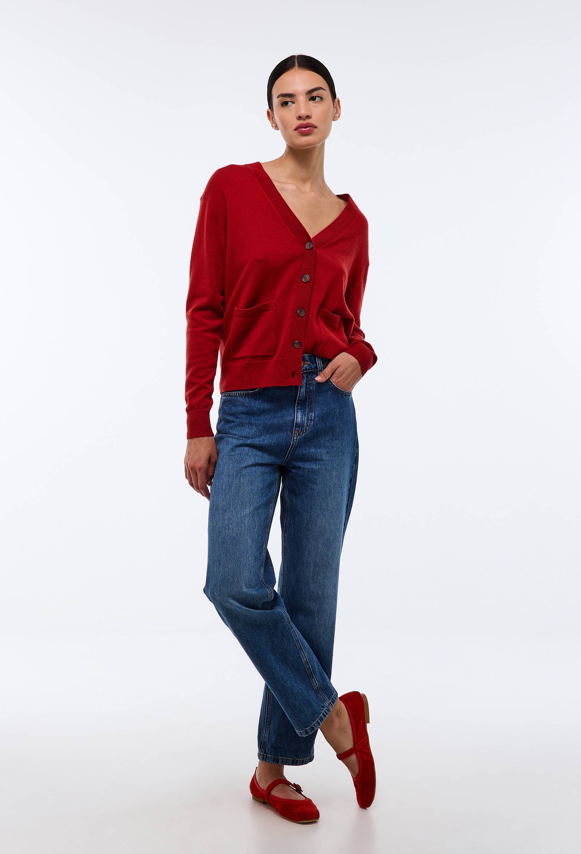 Cardigan col V contenant de la laine et du cachemire - MONOPRIX - Modalova