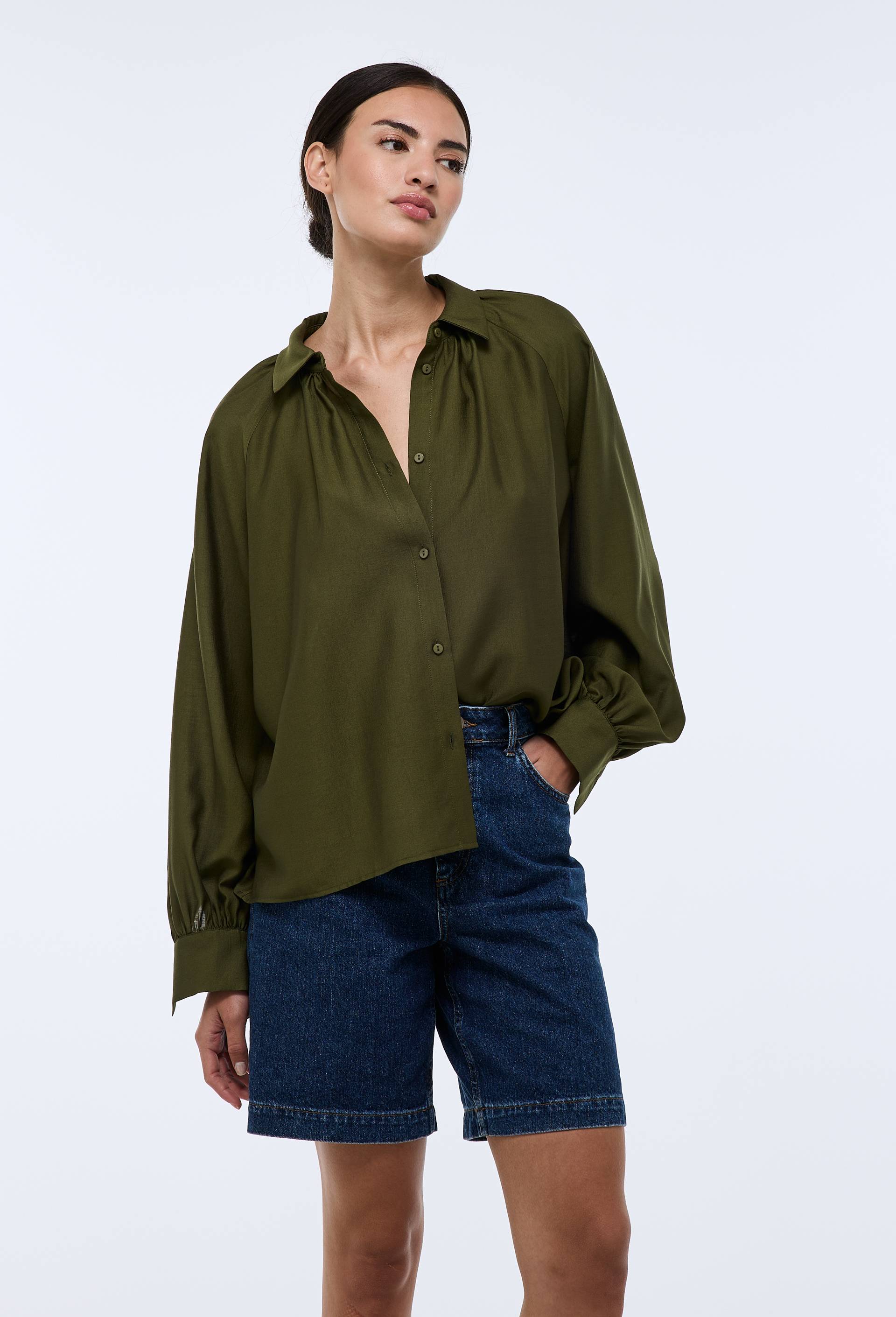 Chemise manches longues unie - MONOPRIX - Modalova
