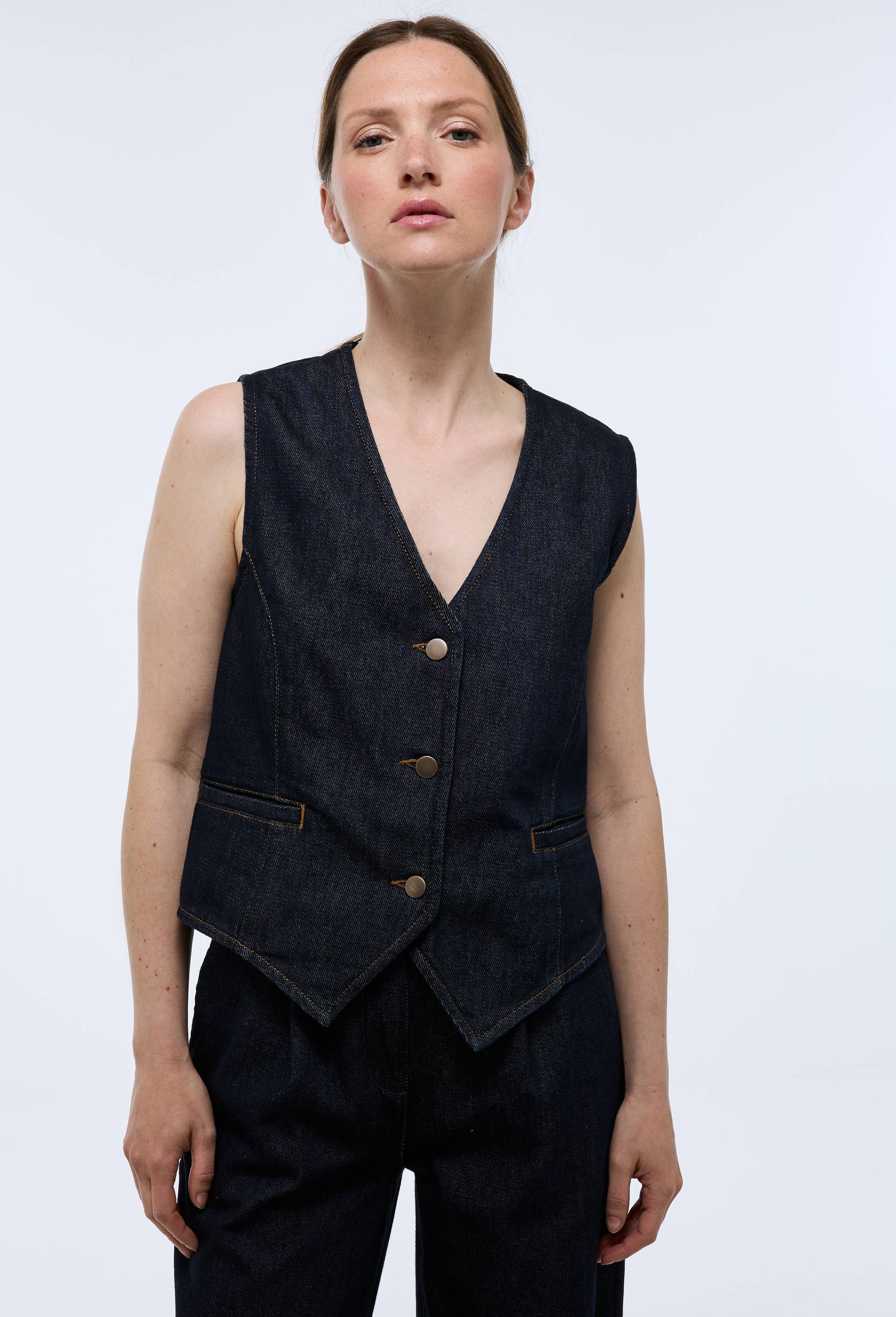 Veston en denim, Bleu fonc&eacute;, large image number 3