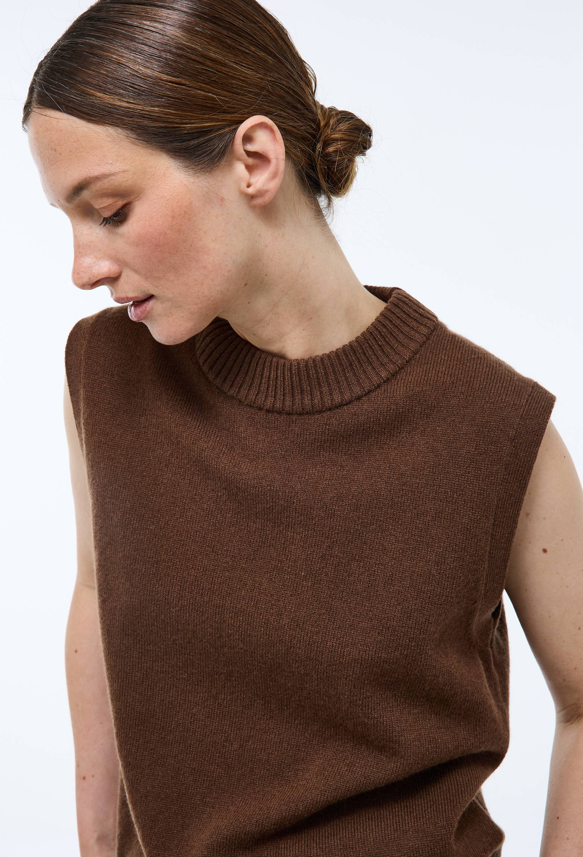 Pull sans manches en laine - MONOPRIX PREMIUM - Modalova