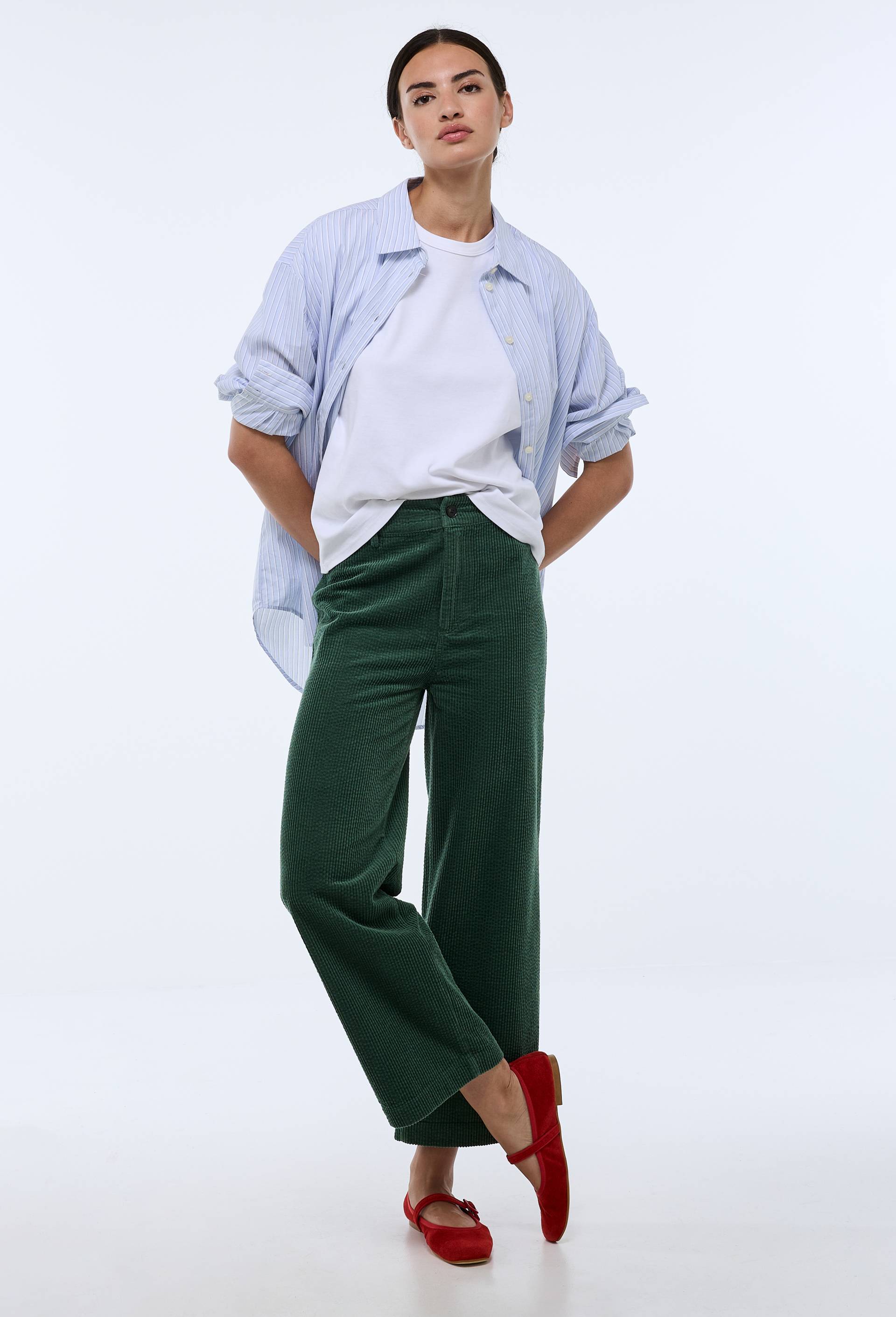 Pantalon large en velours - MONOPRIX - Modalova