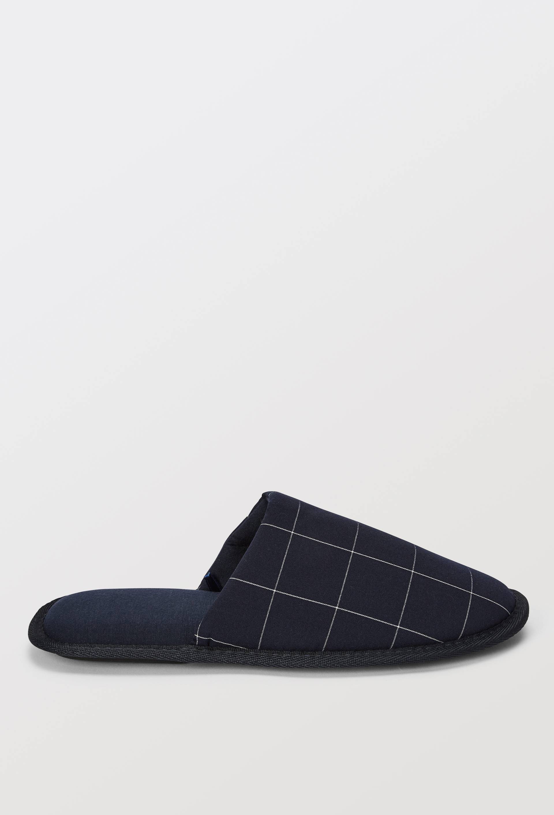 Mules &agrave; carreaux, Bleu fonc&eacute;, large image number 2