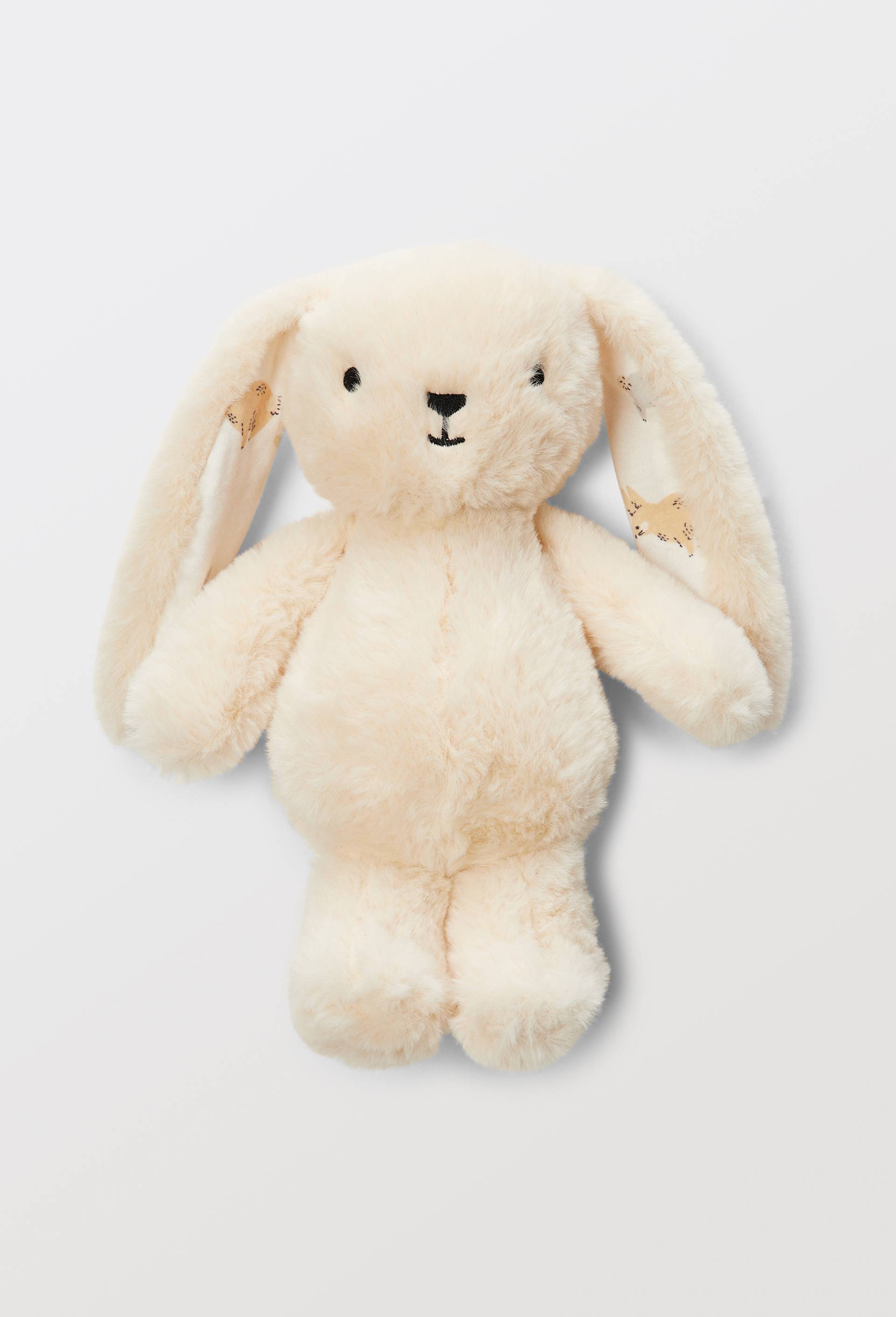 Peluche lapin tout doux avec oreilles imprim&eacute;s, Ecru, large image number 0