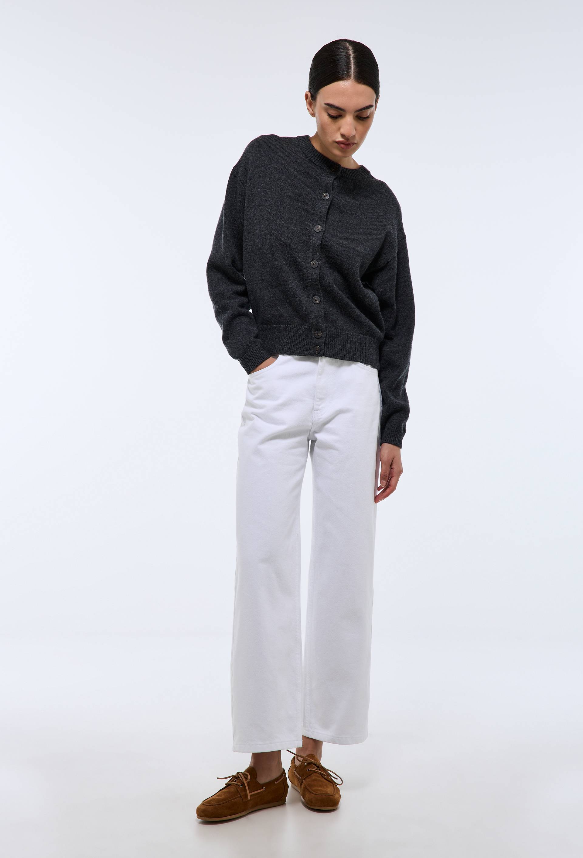 Cardigan manches longues contenant de la laine et du coton - MONOPRIX - Modalova
