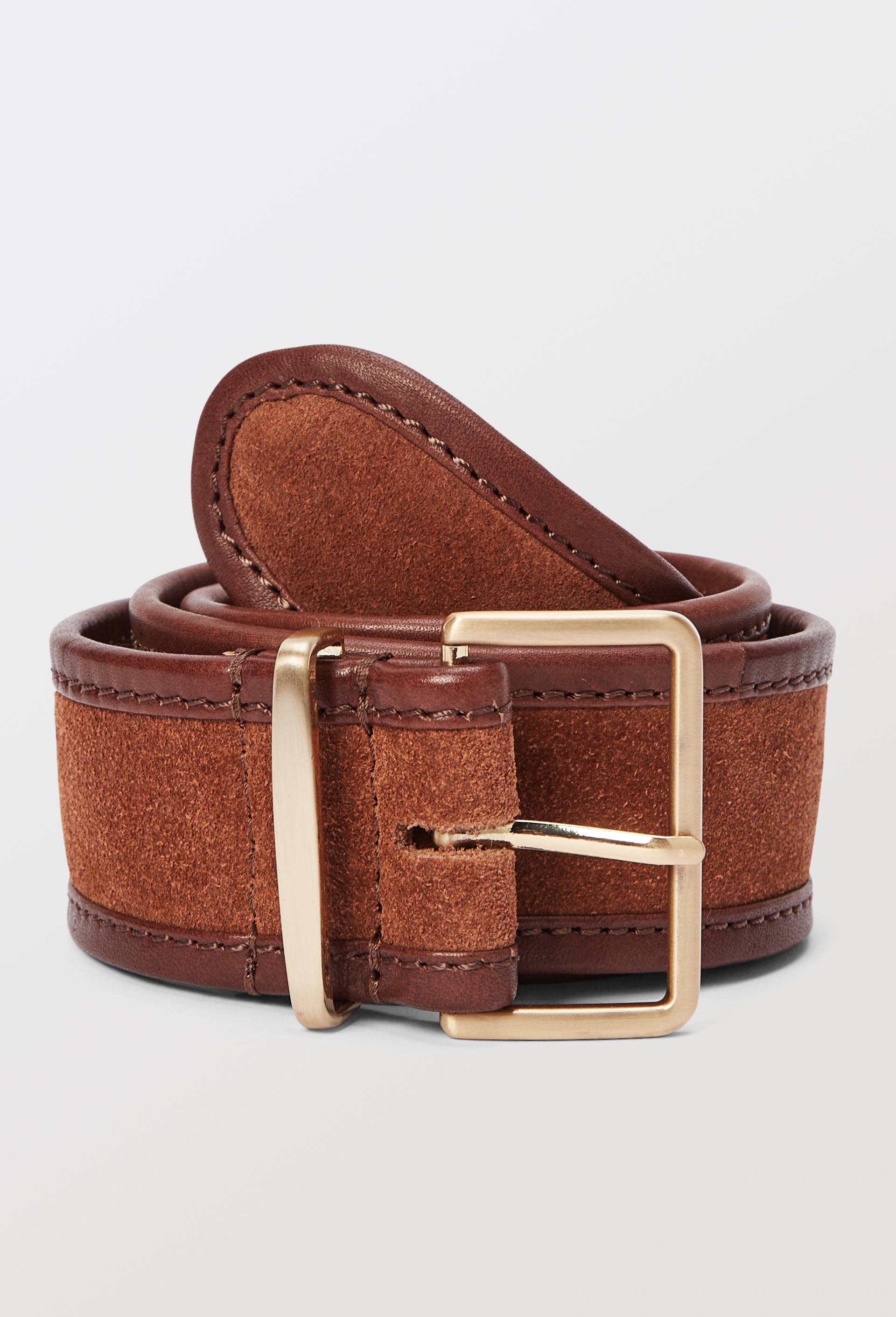 Ceinture 4,5 cm bi-matière en cuir - MONOPRIX PREMIUM - Modalova