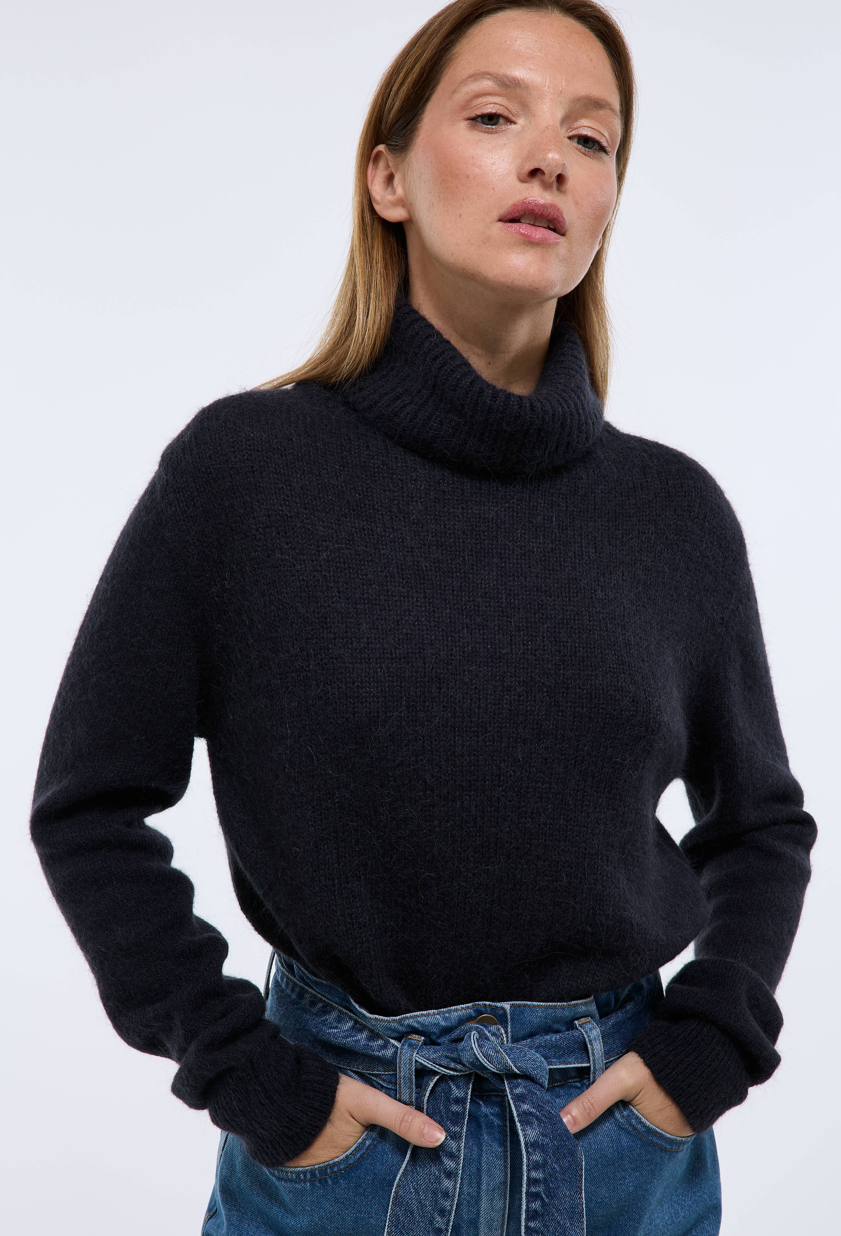 Pull col roulé uni contenant de l'alpaga - MONOPRIX PREMIUM - Modalova