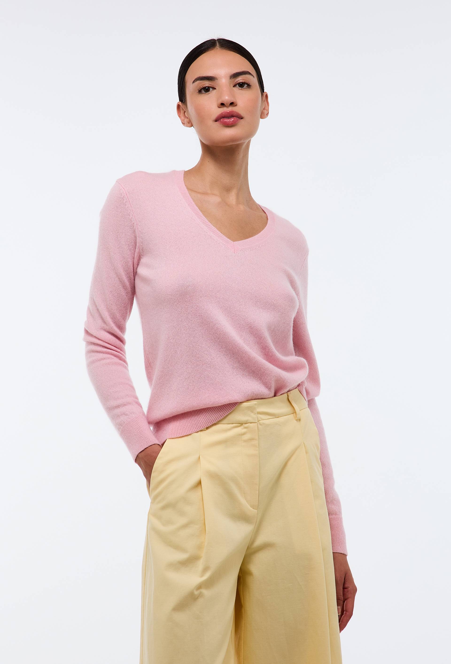 Pull col V en cachemire - MONOPRIX PREMIUM - Modalova