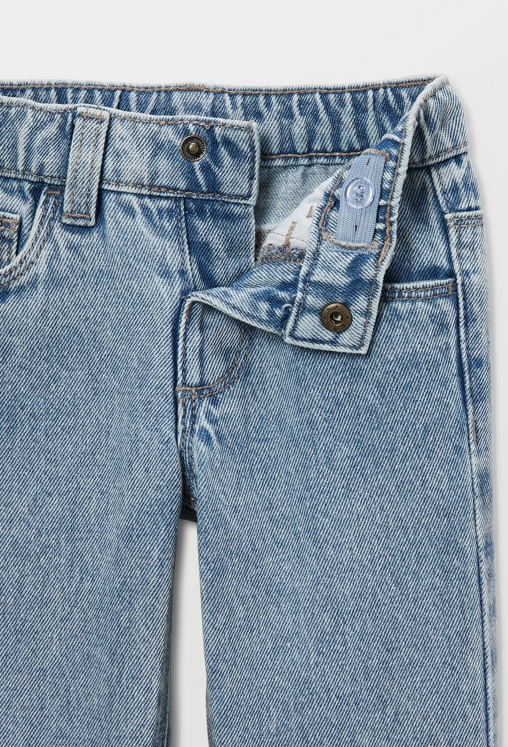 Jean droit uni en coton, Bleu clair, large image number 2.0