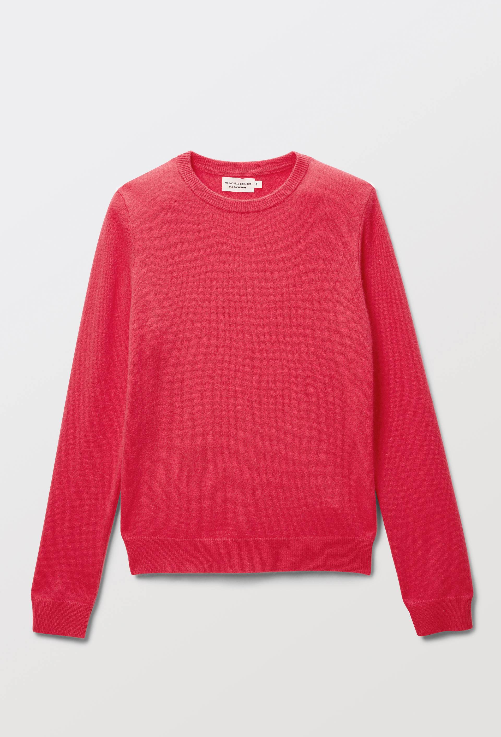 Pull uni col rond en 100% cachemire, Rose, large image number 2