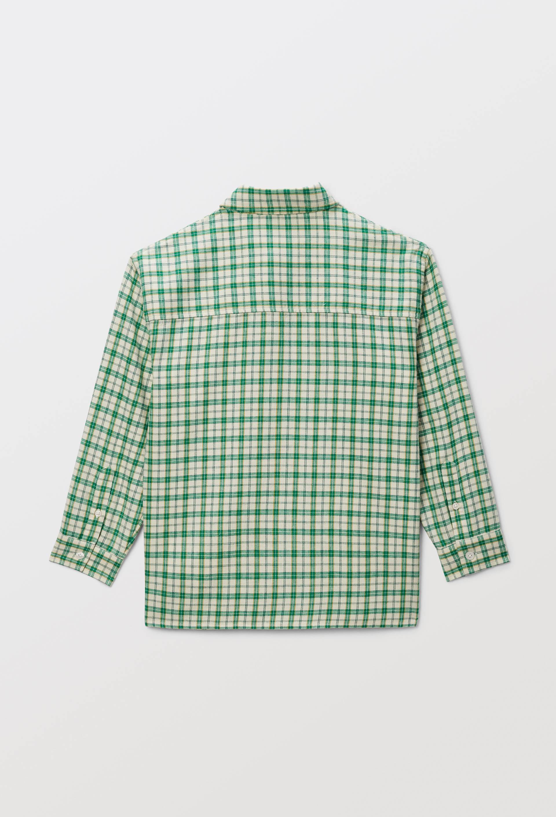 Chemise &agrave; carreaux en coton BIO GOTS, Vert fonc&eacute;, large image number 3