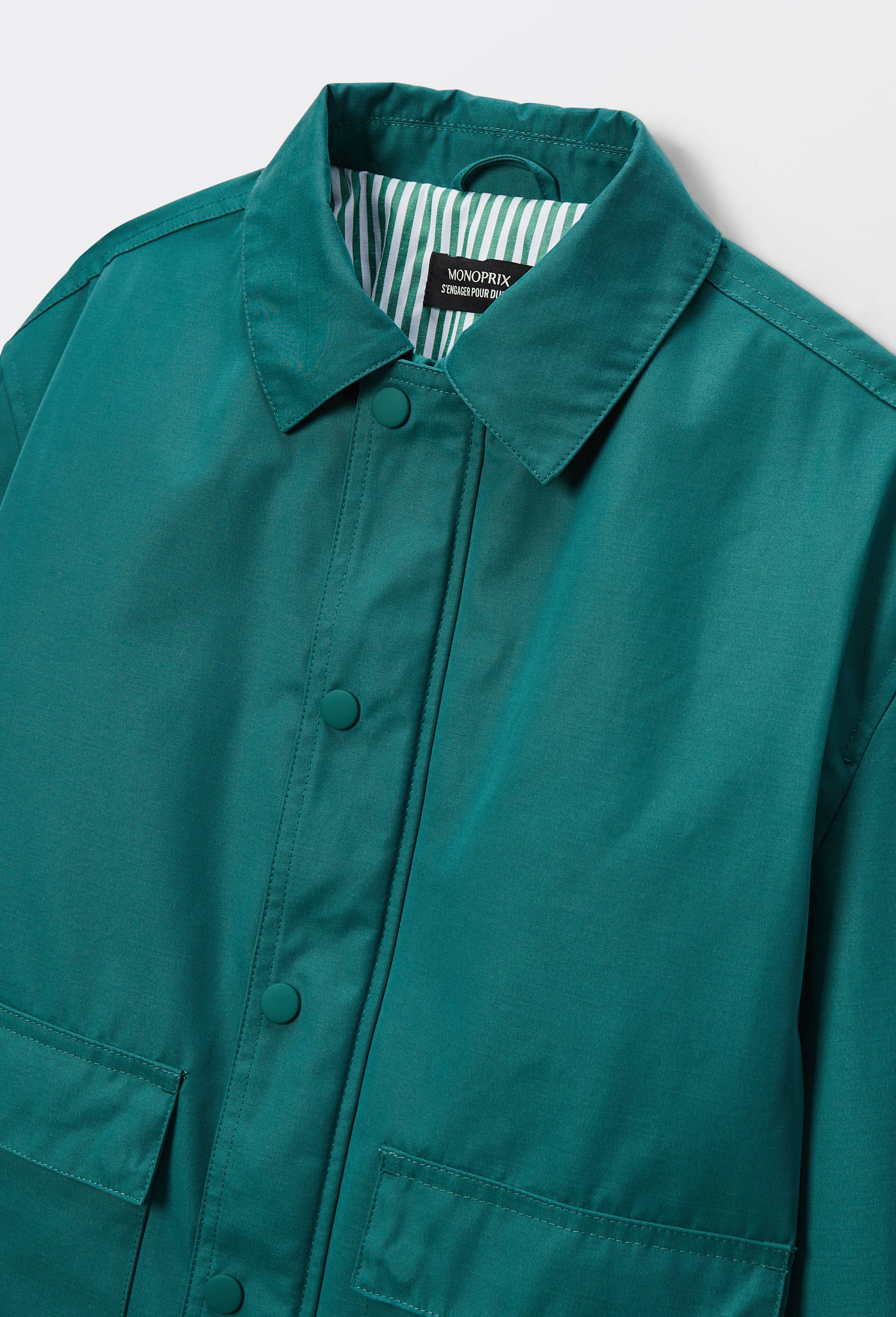 Veste unie contenant du coton, Vert fonc&eacute;, large image number 2