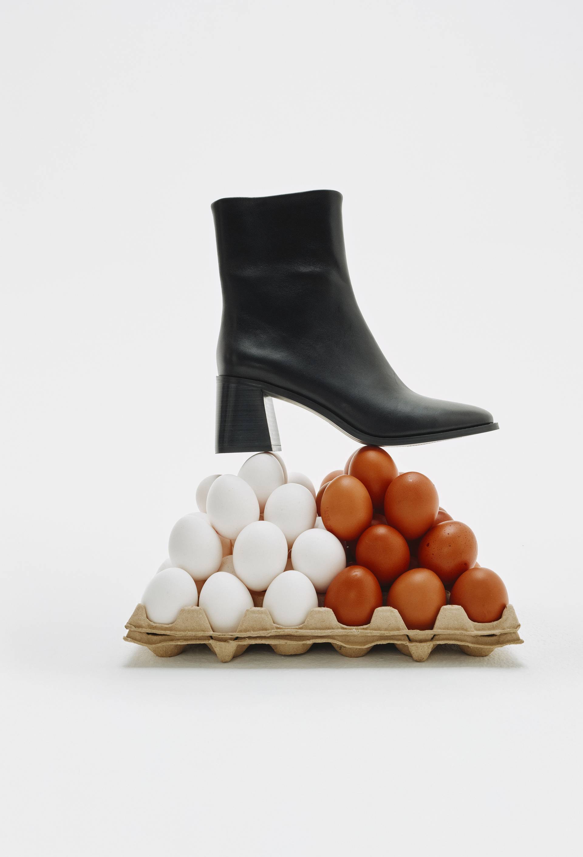 Bottines à talons en cuir NOIR pour femme MONOPRIX PREMIUM