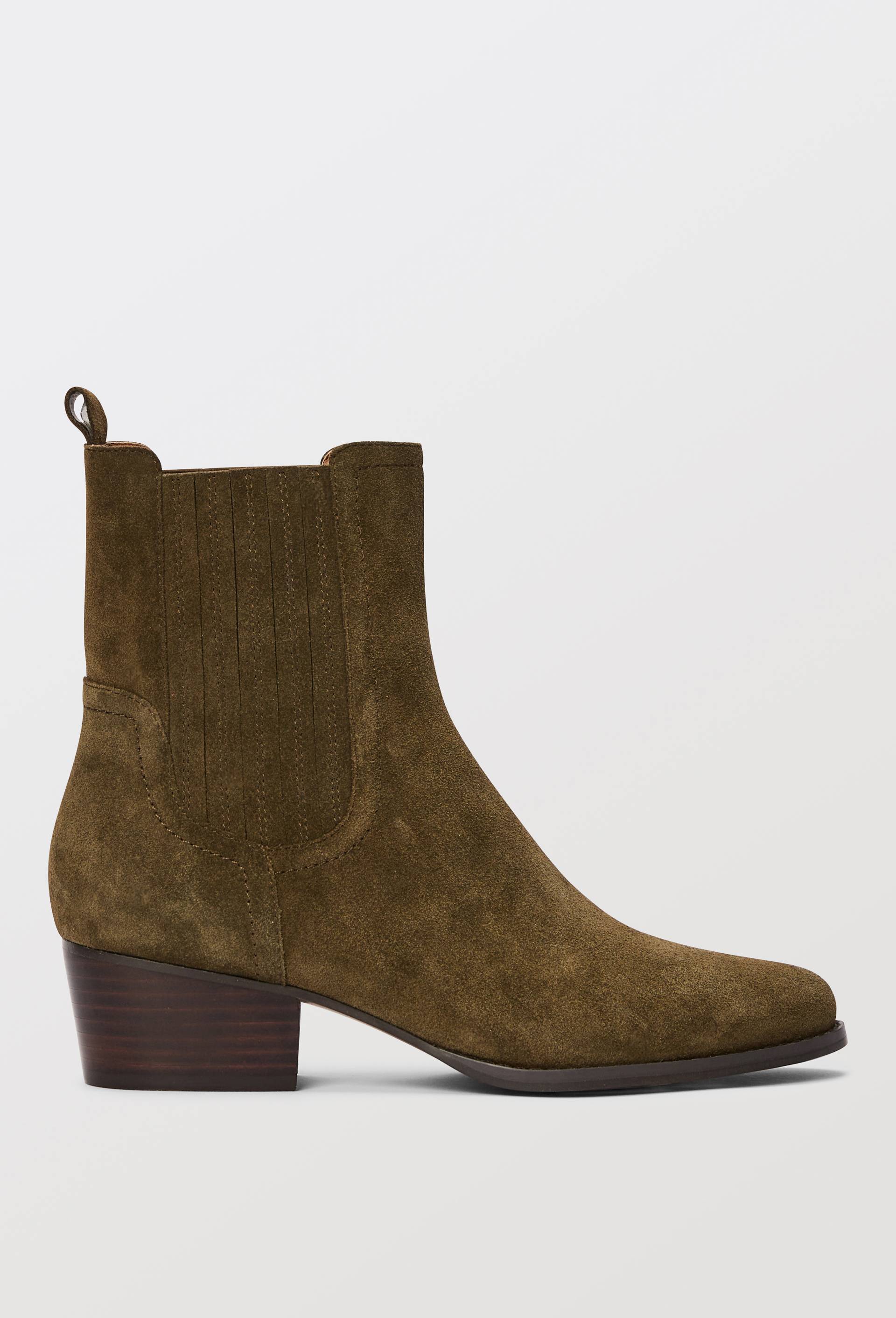 Bottines en cuir, Vert fonc&eacute;, large image number 1.0