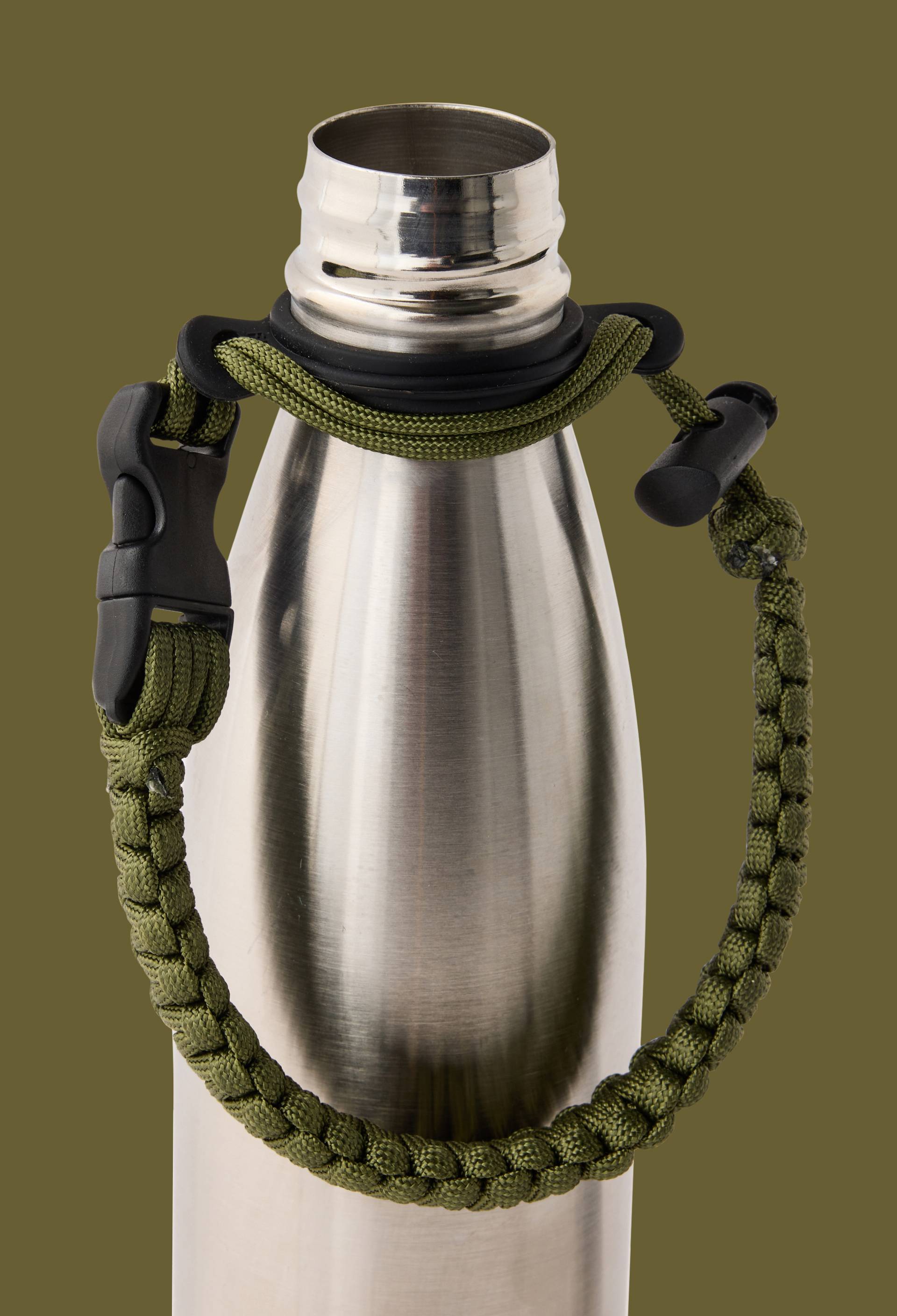Bouteille isotherme avec mousqueton, 500ml, Argent, large image number 1