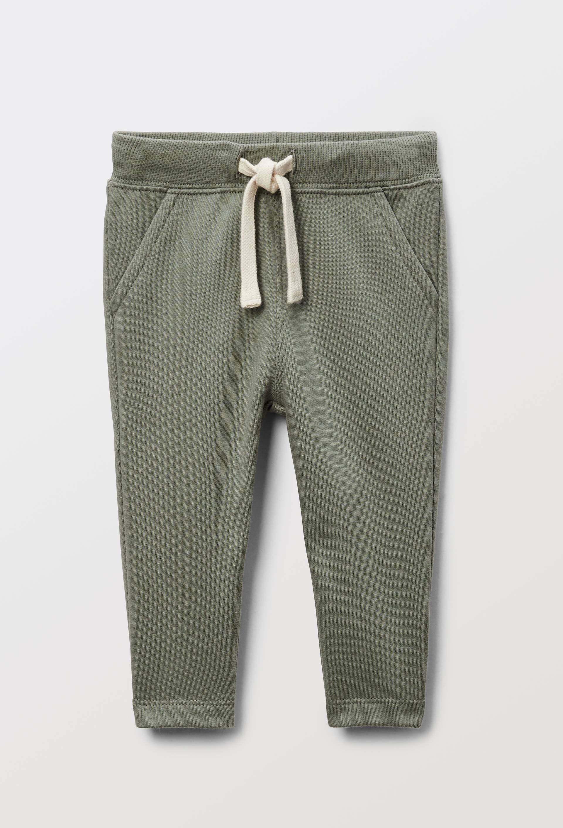 Jogging uni en molleton en coton BIO GOTS, Vert, large image number 1