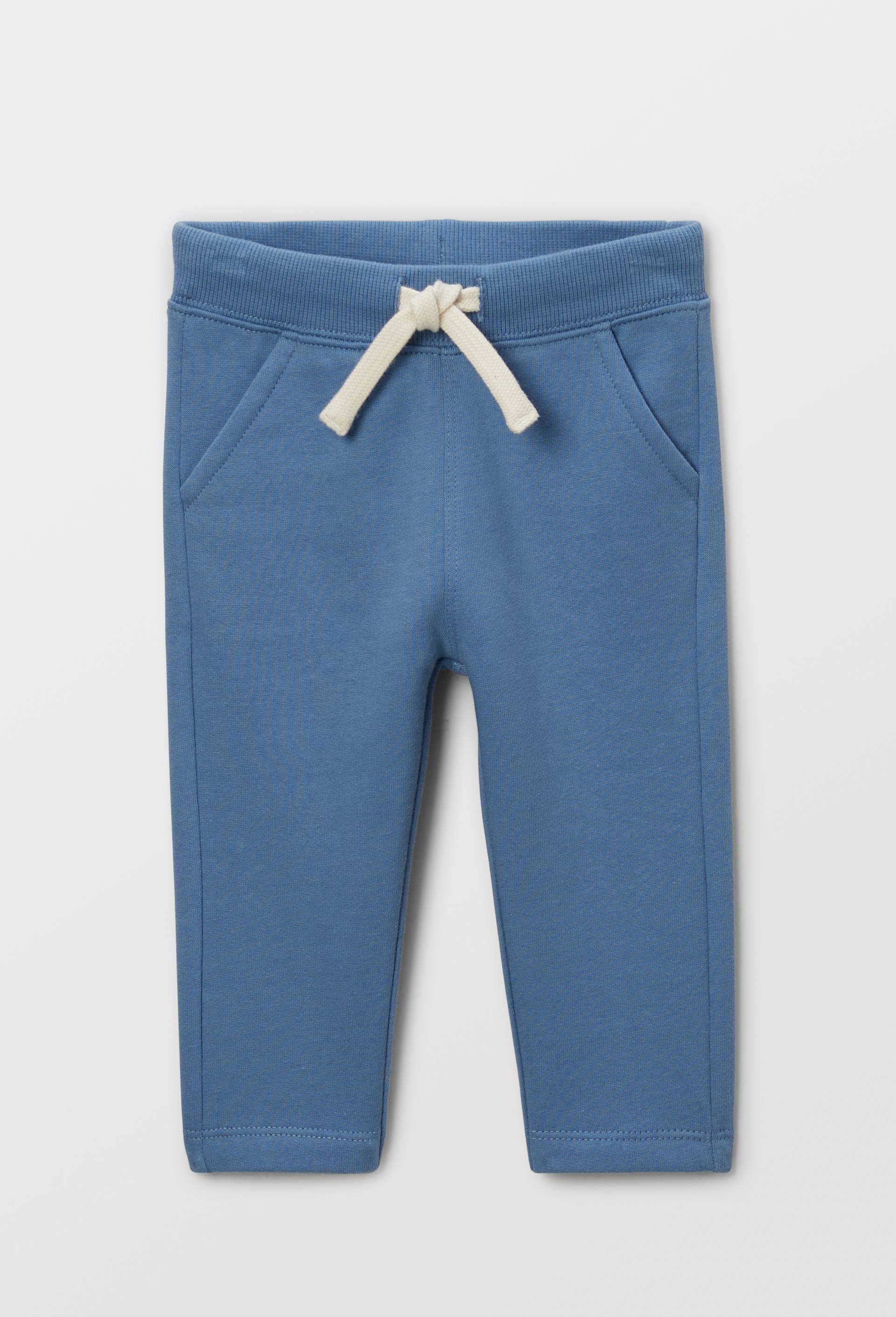 Jogging uni en molleton en coton BIO GOTS, Bleu, swatch image