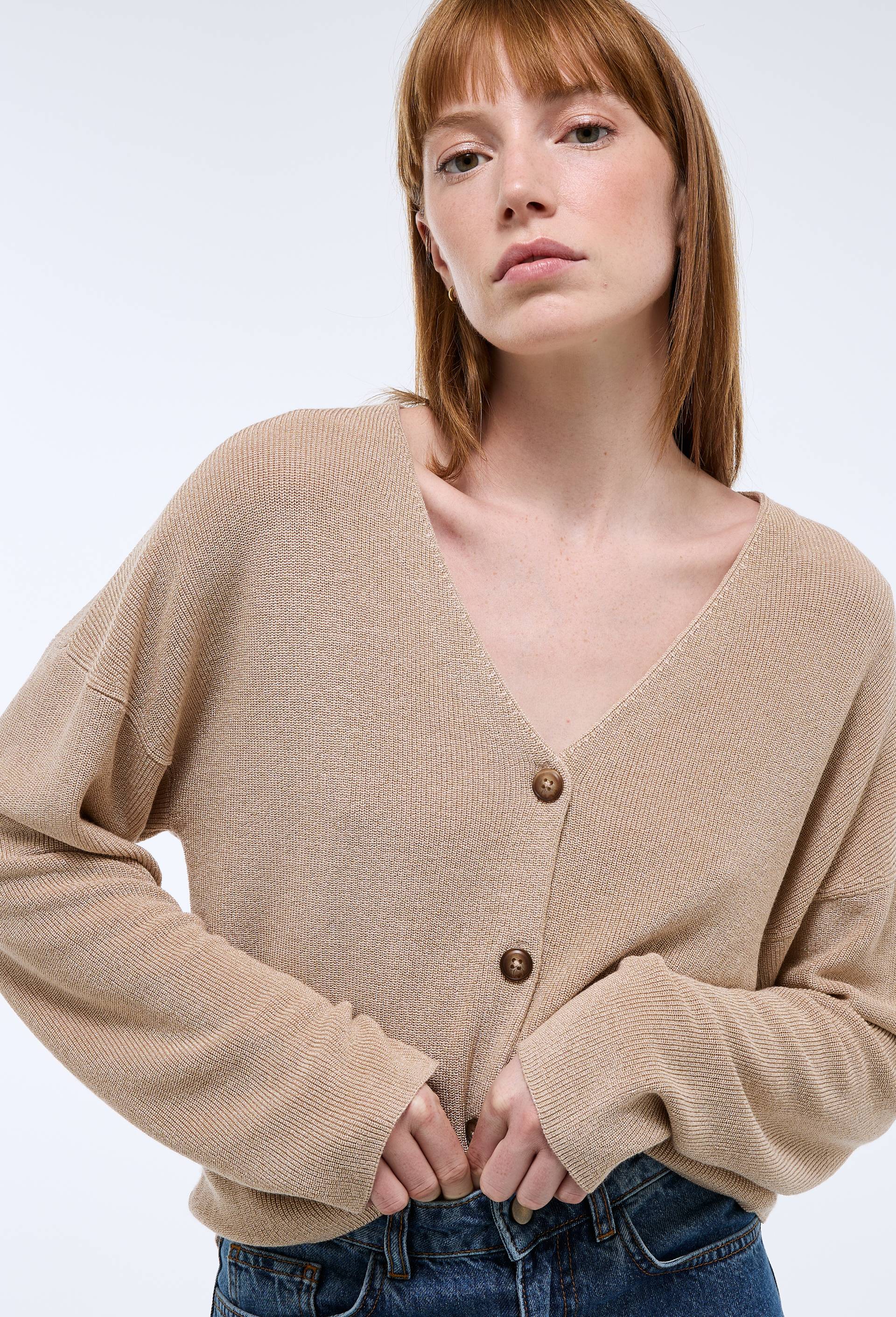 Cardigan en maille à fils métallisés - MONOPRIX - Modalova
