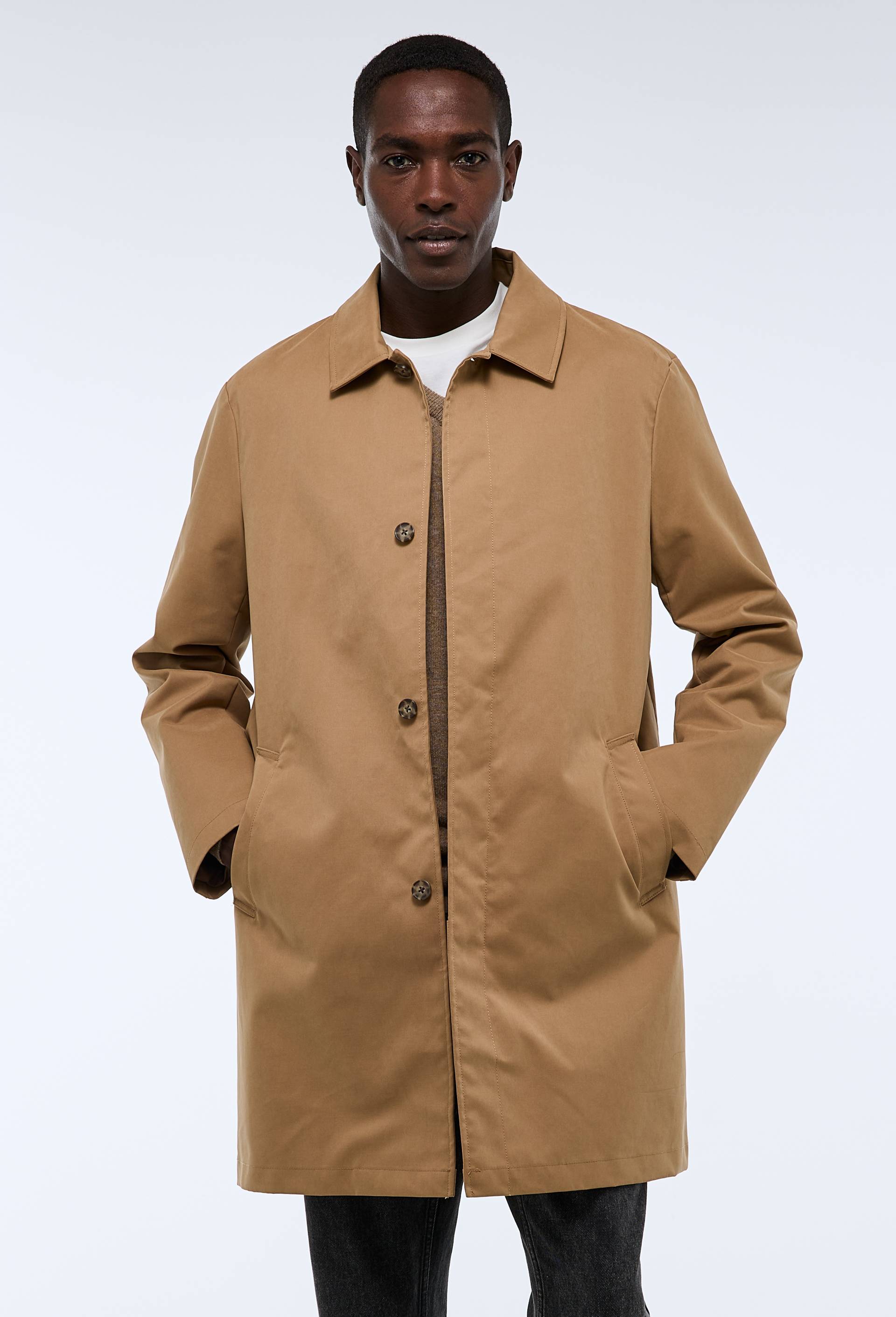 Trench contenant du coton, Beige, large image number 0