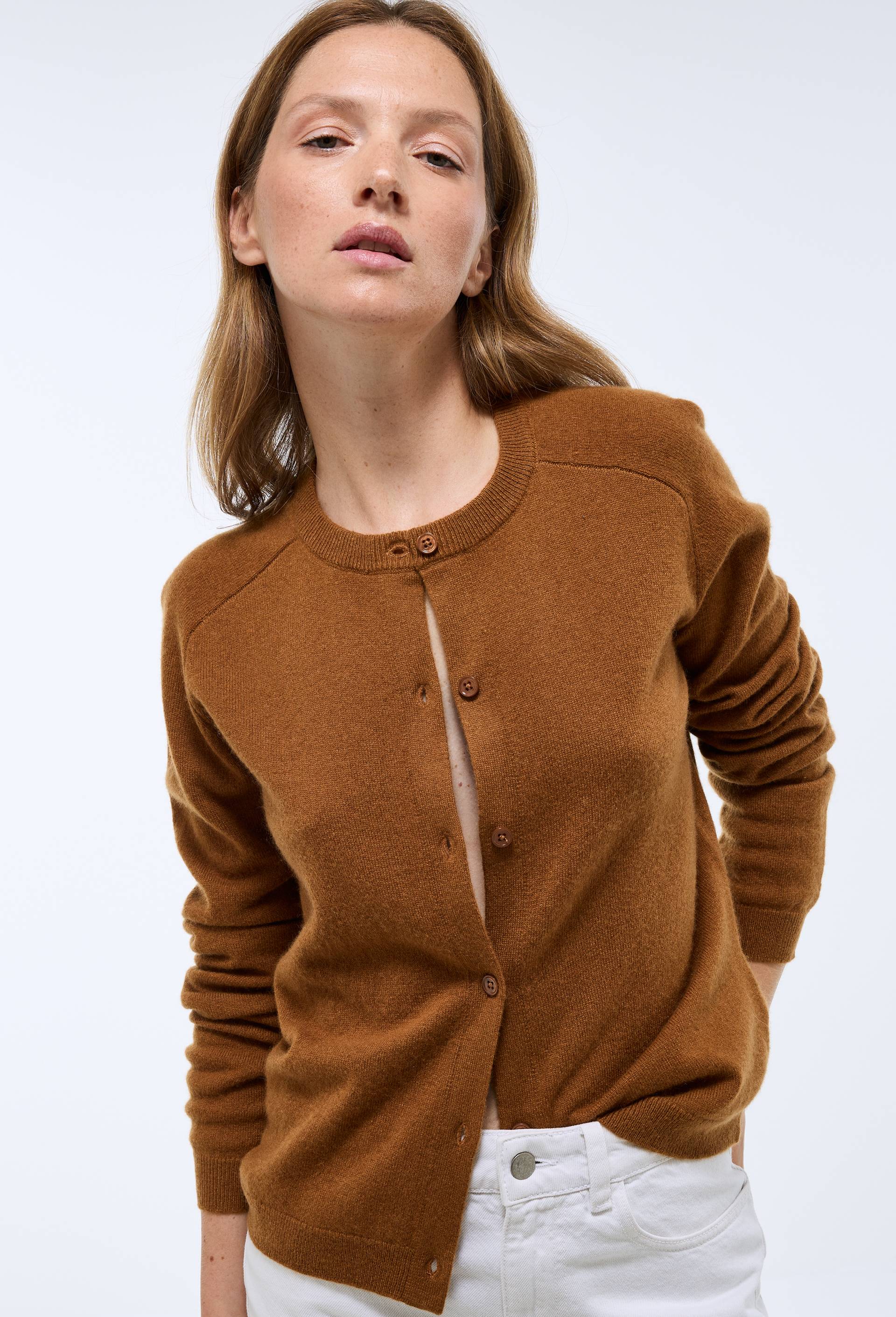 Cardigan col rond en cachemire - MONOPRIX PREMIUM - Modalova
