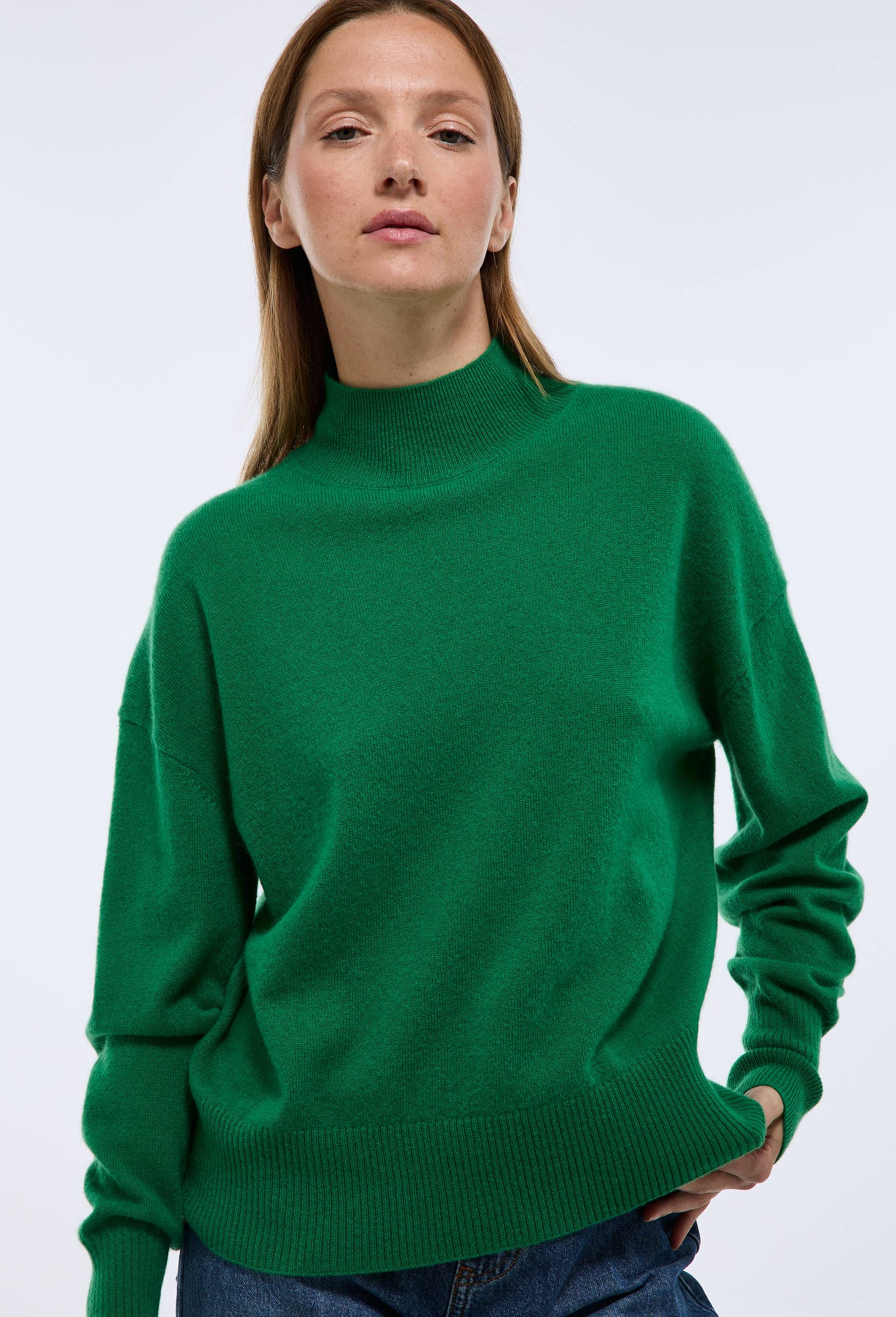 Pull court col montant en cachemire - MONOPRIX PREMIUM - Modalova