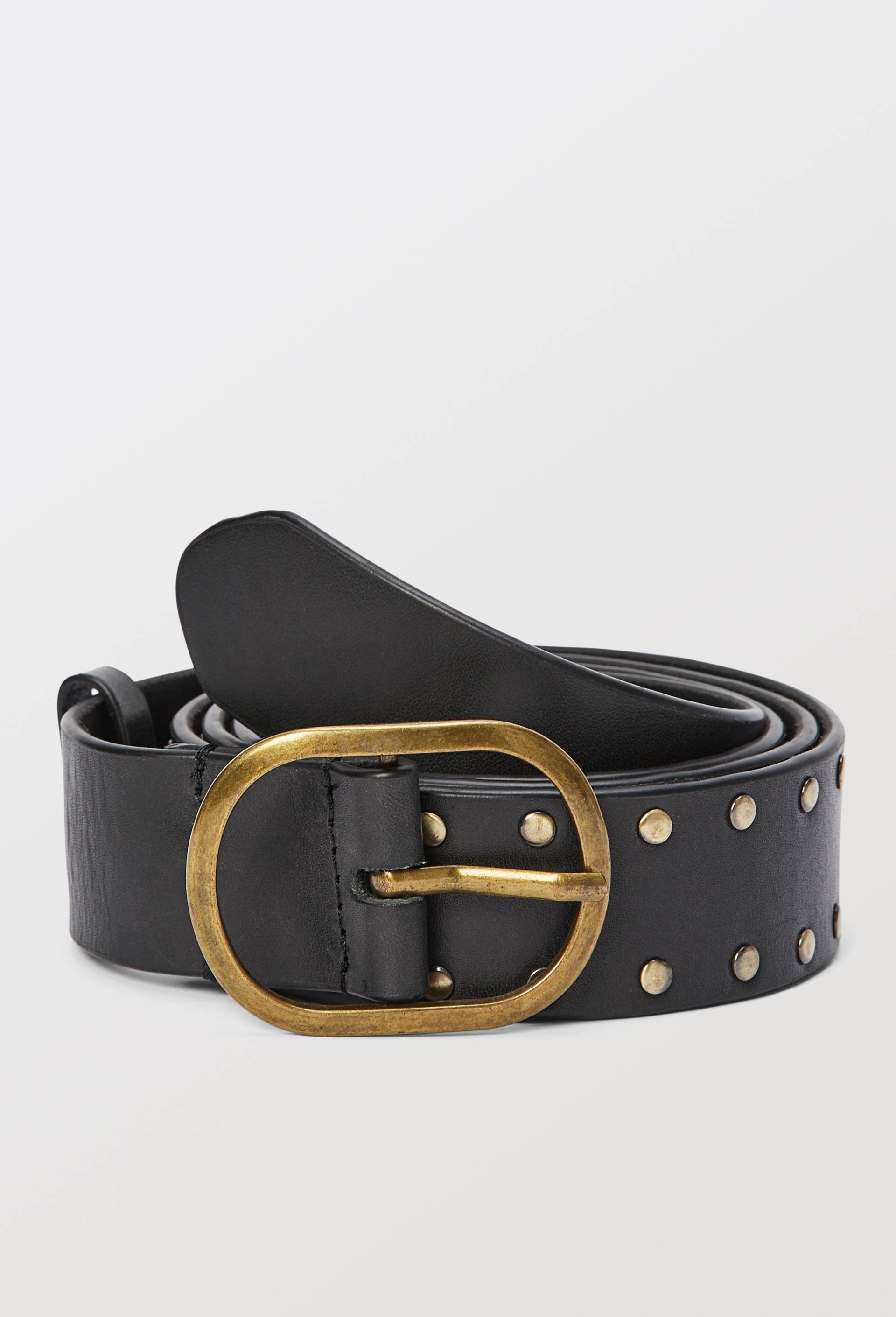 Ceinture à clous 3,5cm en cuir - MONOPRIX - Modalova