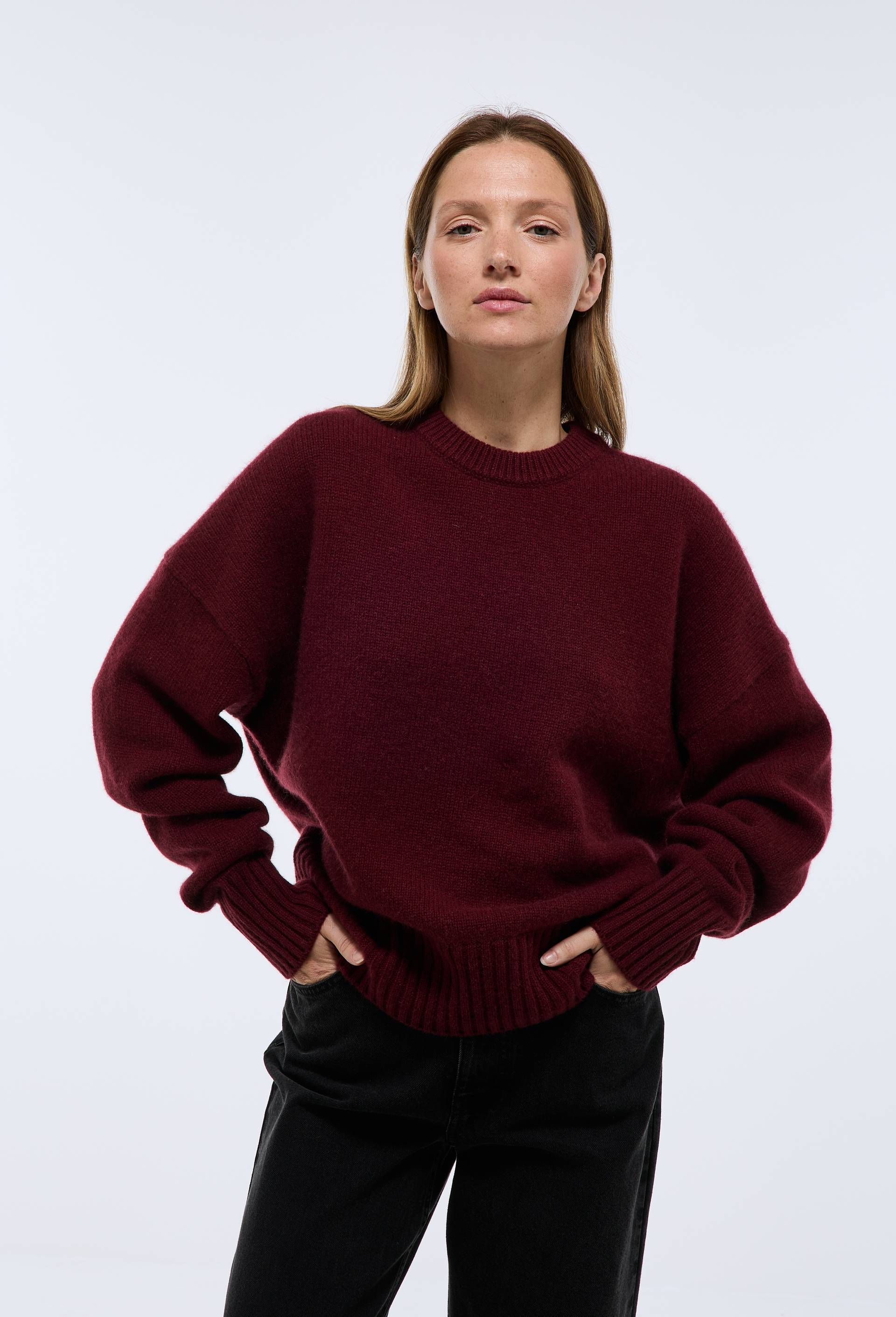 Pull col rond ample en cachemire - MONOPRIX PREMIUM - Modalova