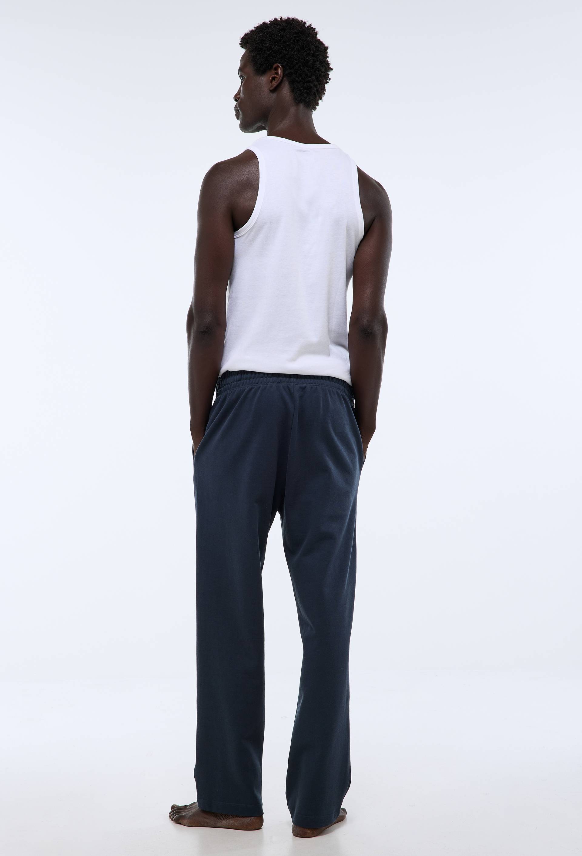 Pantalon molleton en coton BIO GOTS, Bleu fonc&eacute;, large image number 2.0