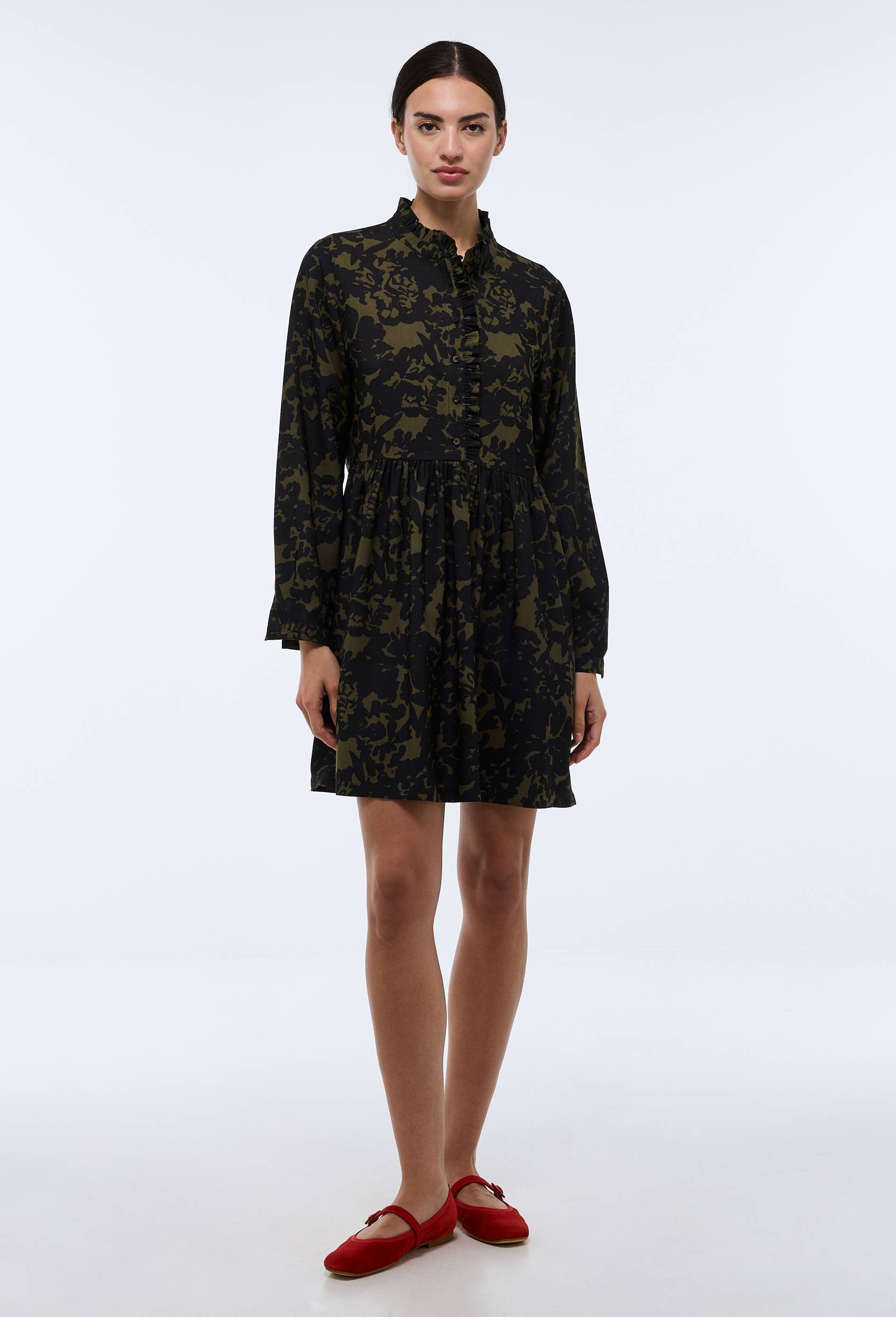 Robe courte imprimée détail volants - MONOPRIX - Modalova