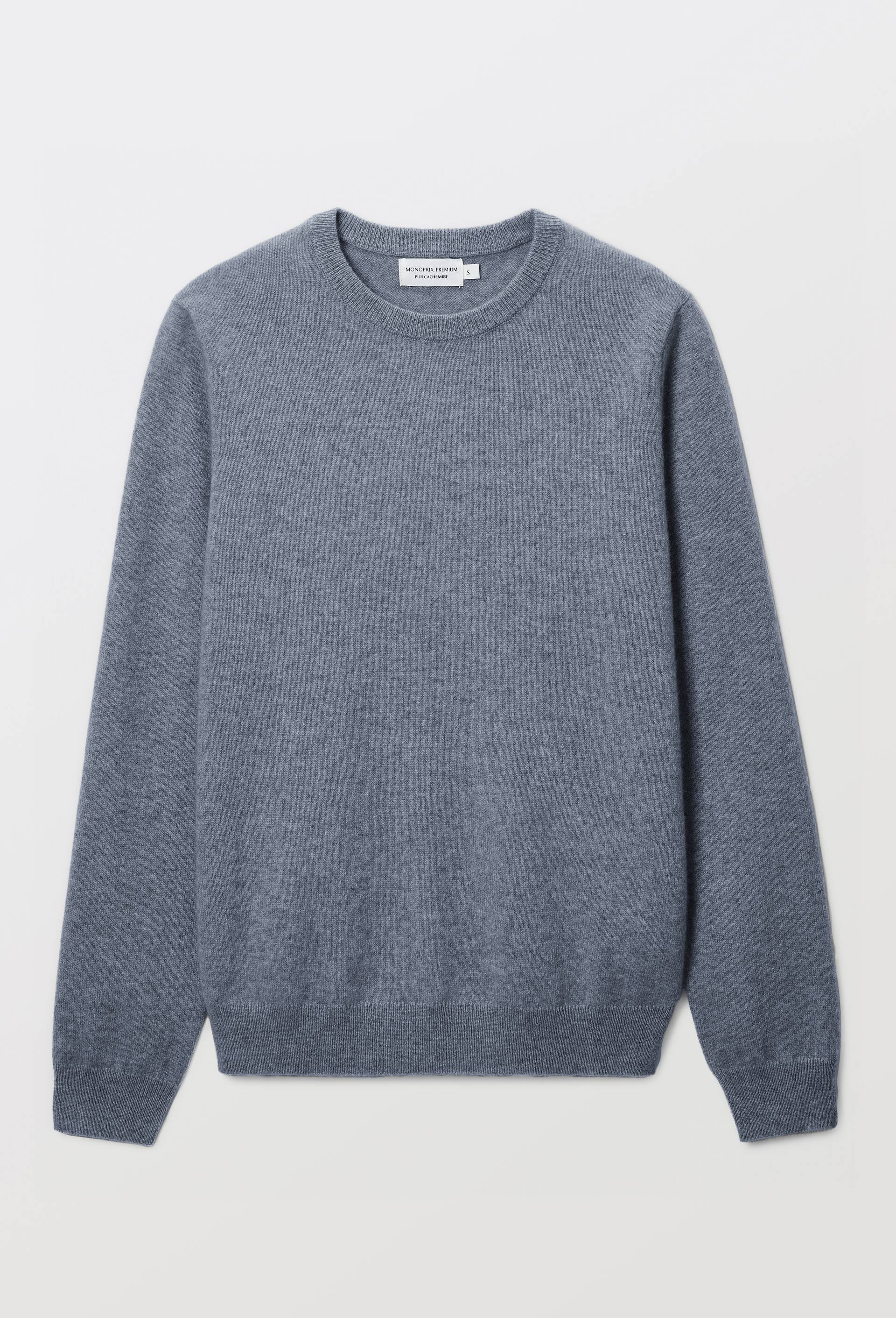 Pull uni col rond en 100% cachemire, Gris, large image number 3.0