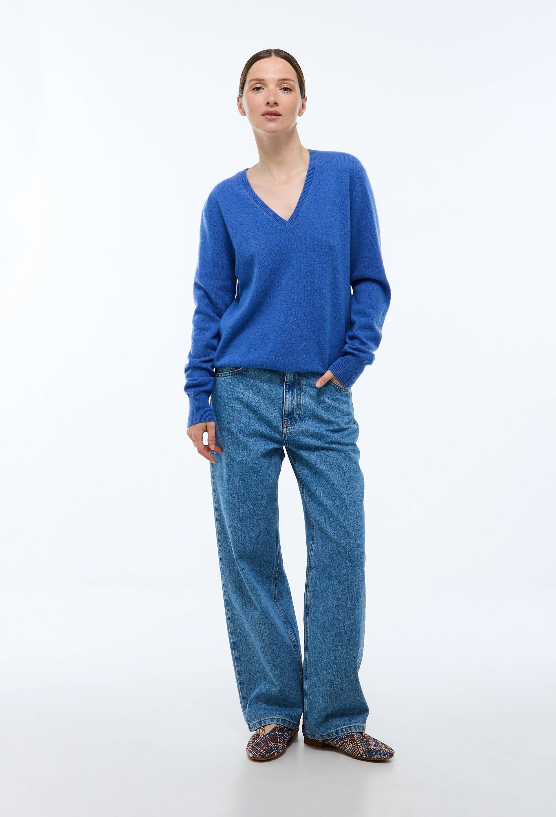 Pull col V en cachemire - MONOPRIX PREMIUM - Modalova
