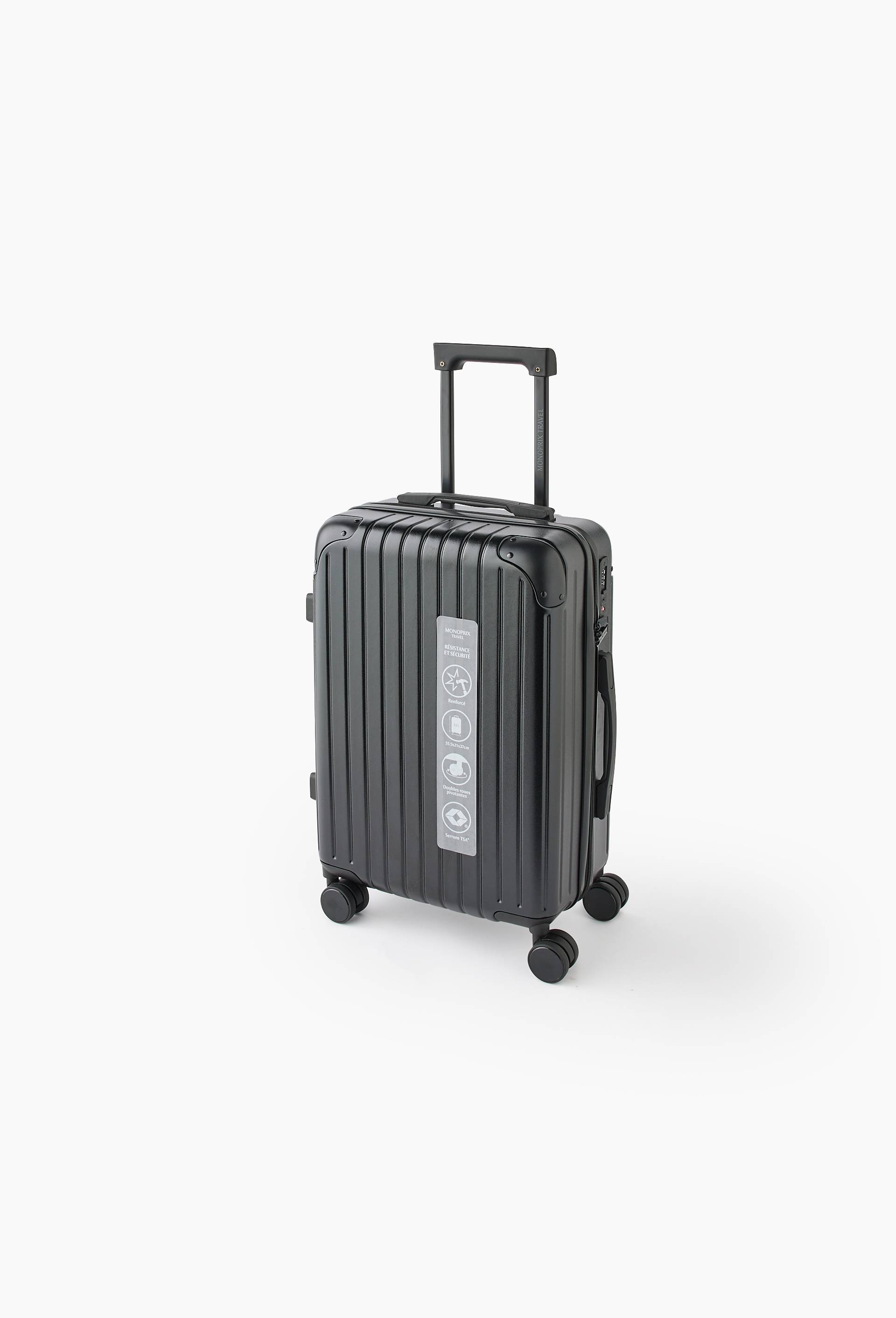 Valise cabine premium, 4 roues, 55cm, Noir, large image number 0