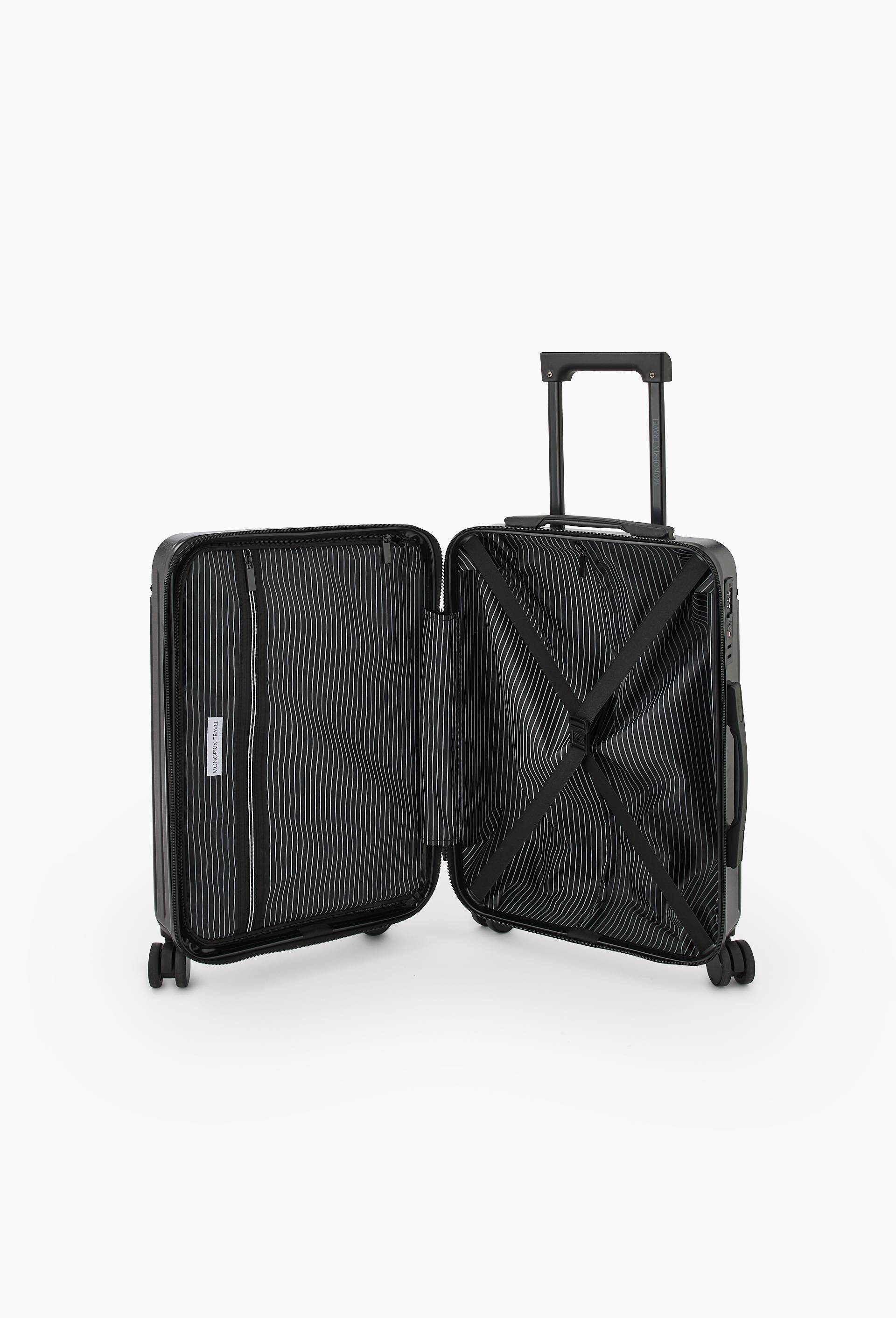 Valise cabine premium, 4 roues, 55cm, Noir, large image number 1
