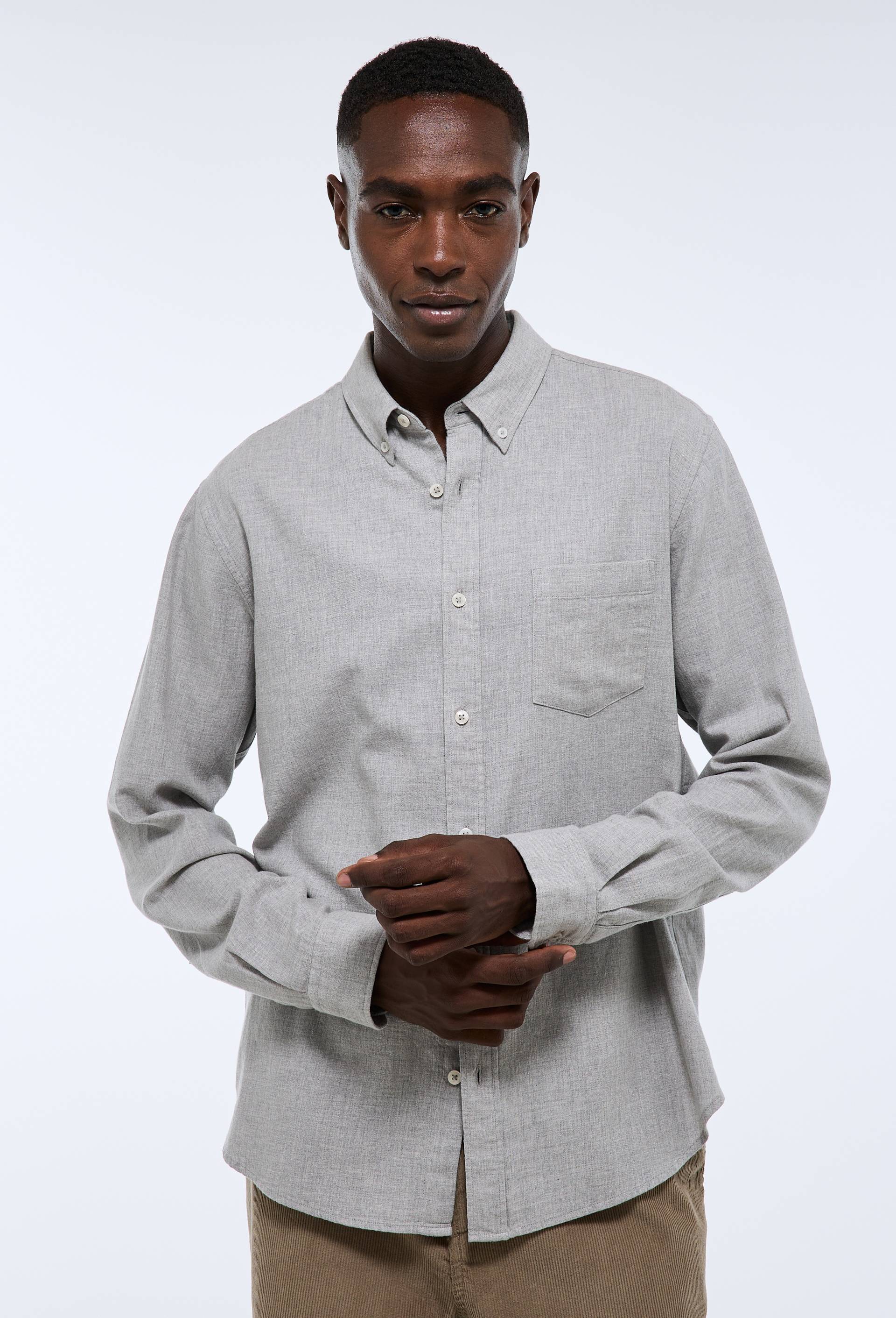 Chemise manches longues en flanelle de coton BIO GOTS - MONOPRIX - Modalova