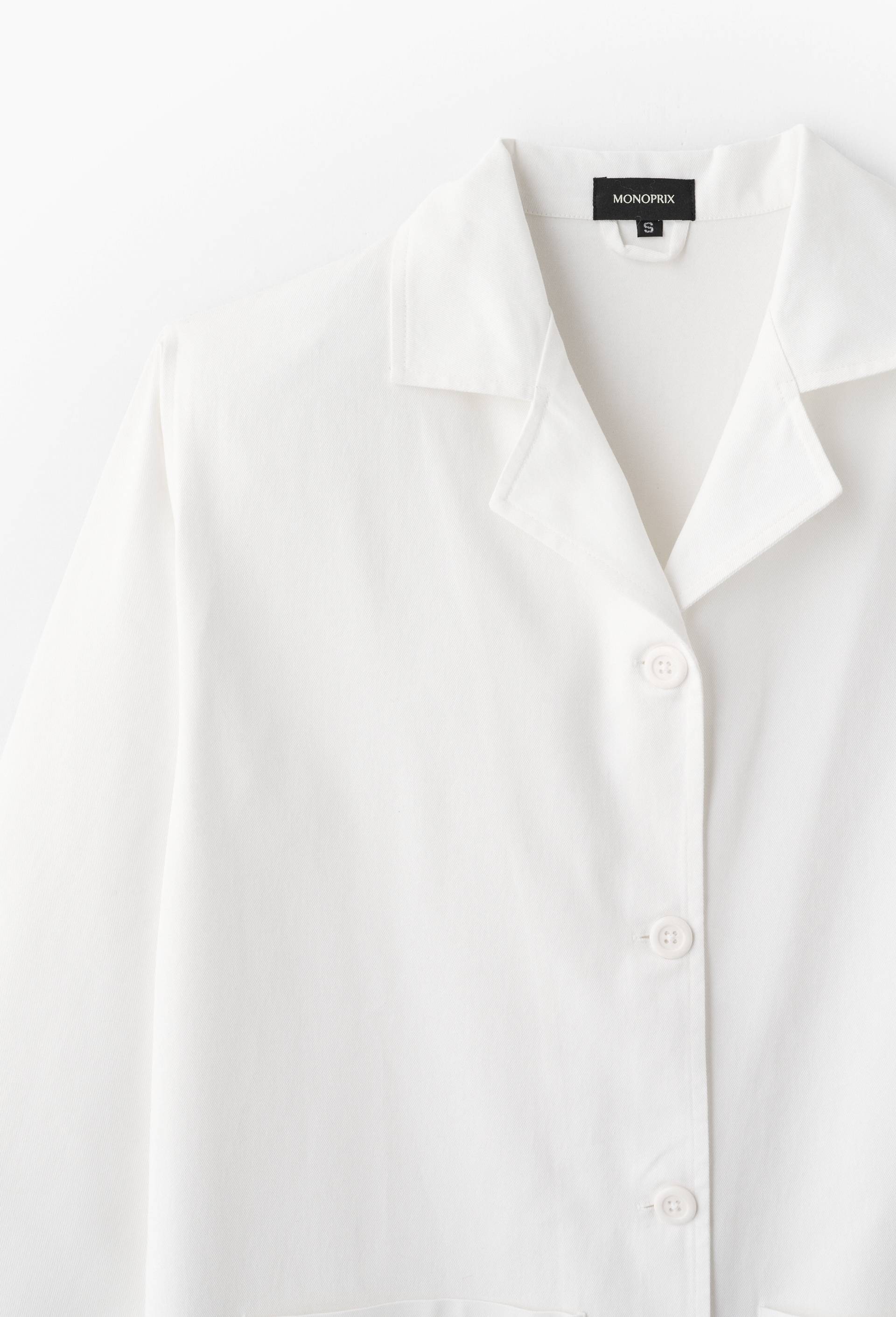 Blouse blanche, 100% coton, Blanc, large image number 1