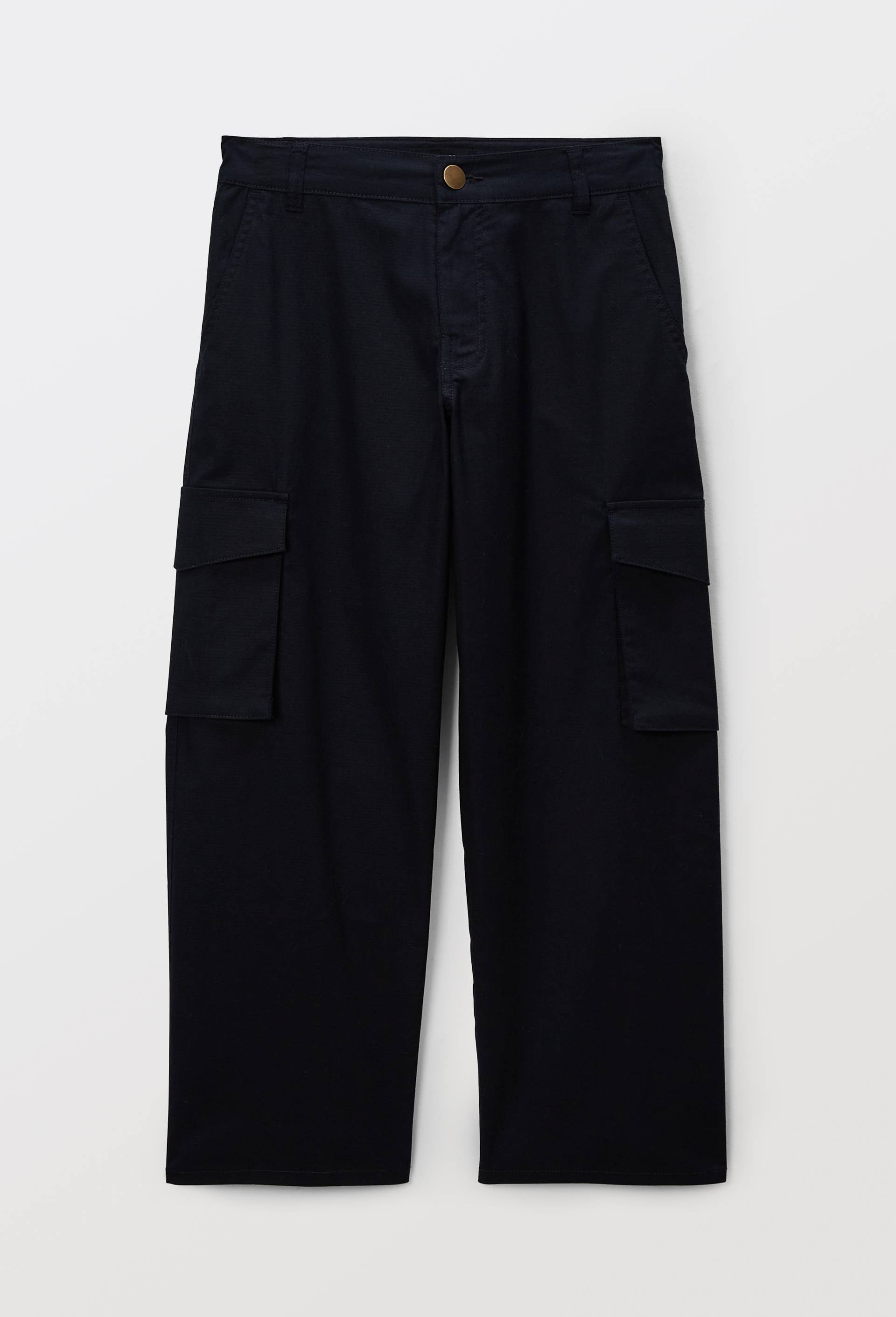 Pantalon cargo large contenant du coton, Bleu fonc&eacute;, large image number 1